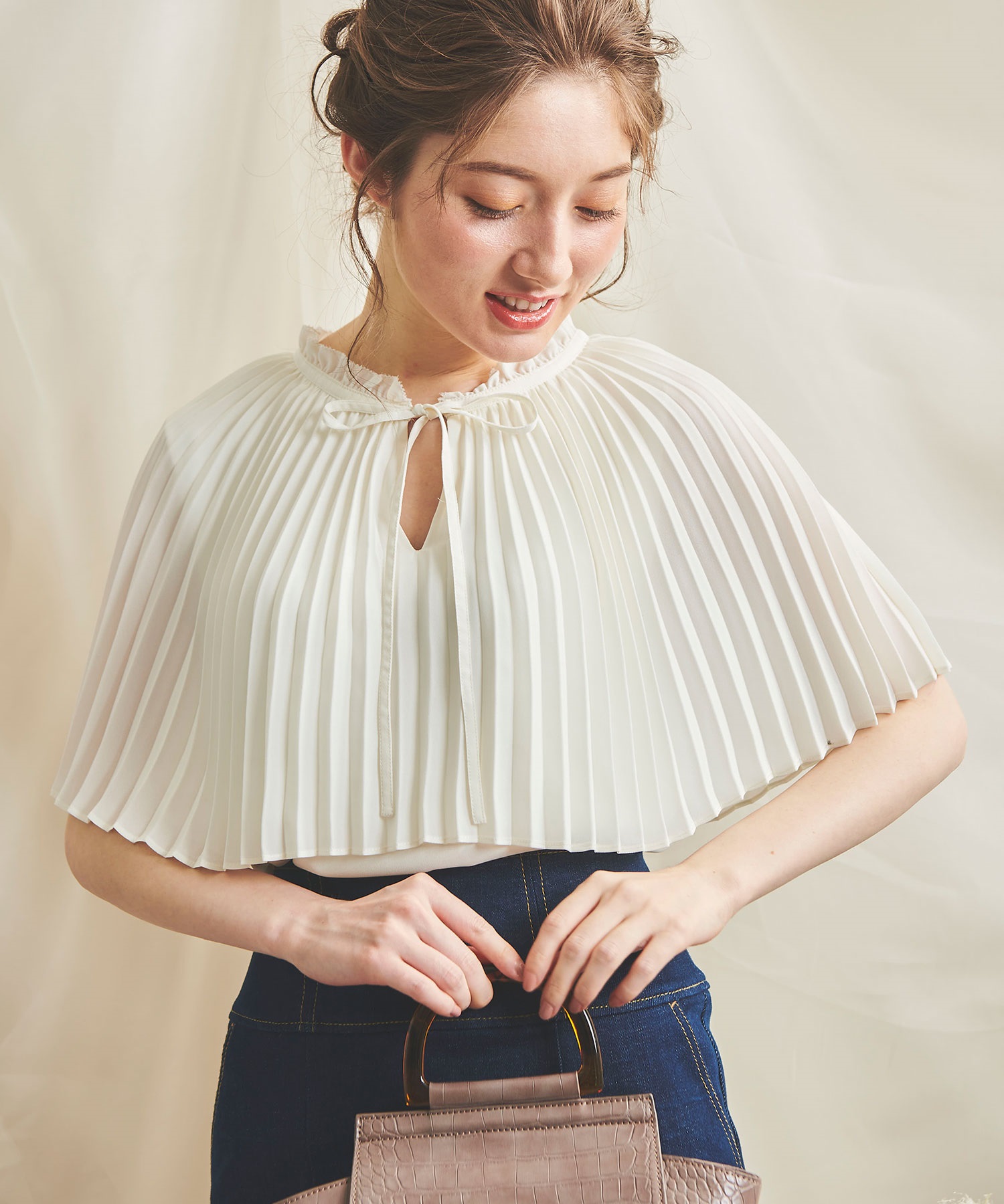 プリーツケープブラウス | シャツ・ブラウス | NOELA OFFICIAL WEB STORE