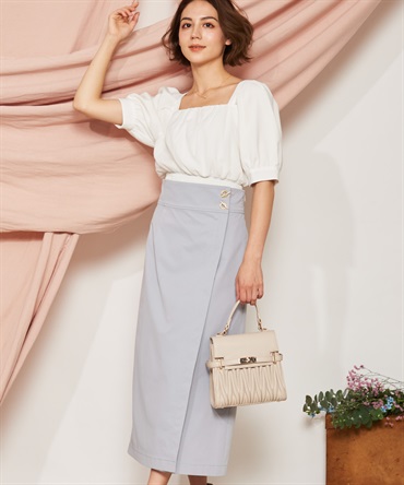 ゴールドパーツラップスカート | タイトスカート | NOELA OFFICIAL WEB