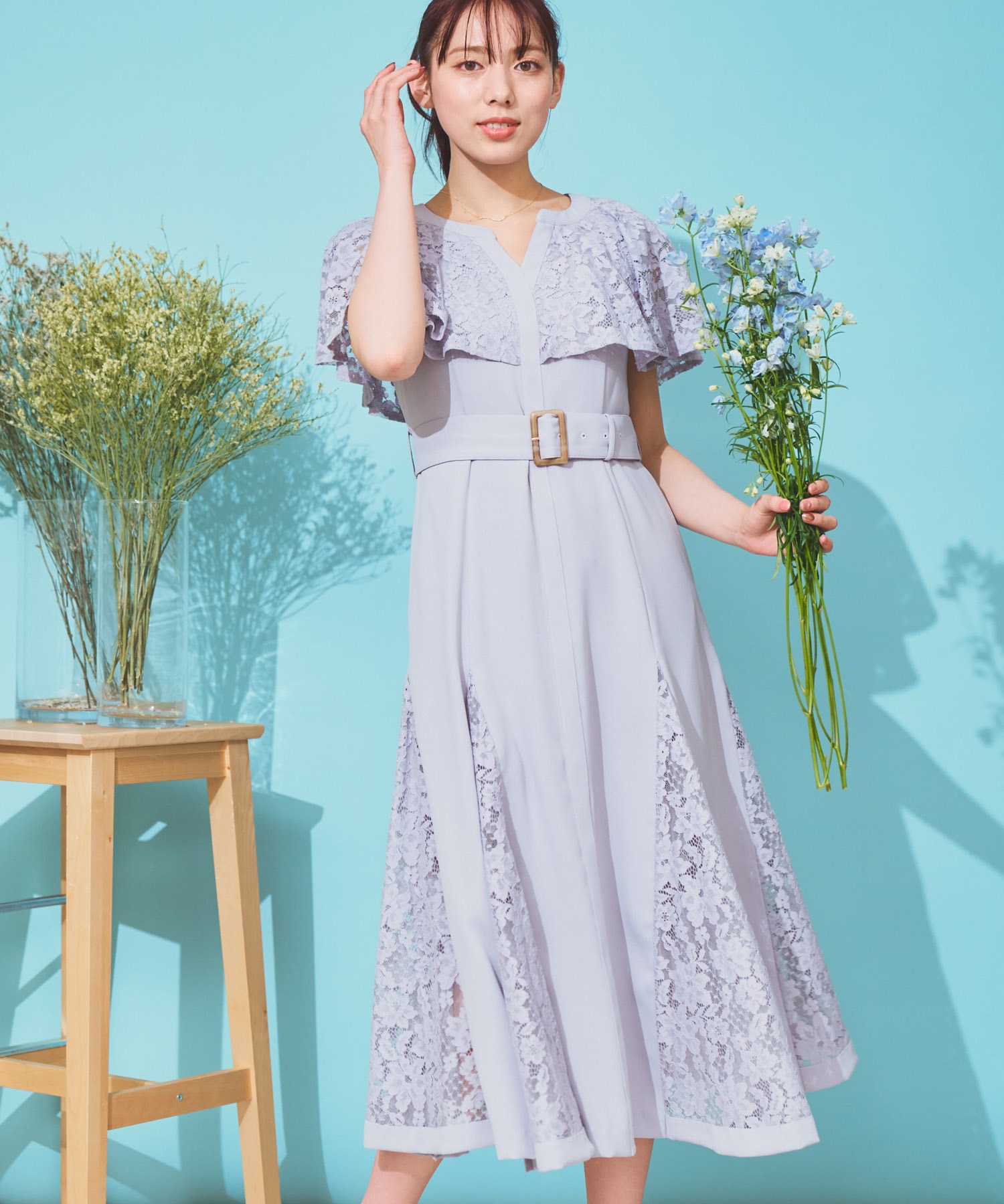 レースケープワンピース | ロングワンピース | NOELA OFFICIAL WEB STORE