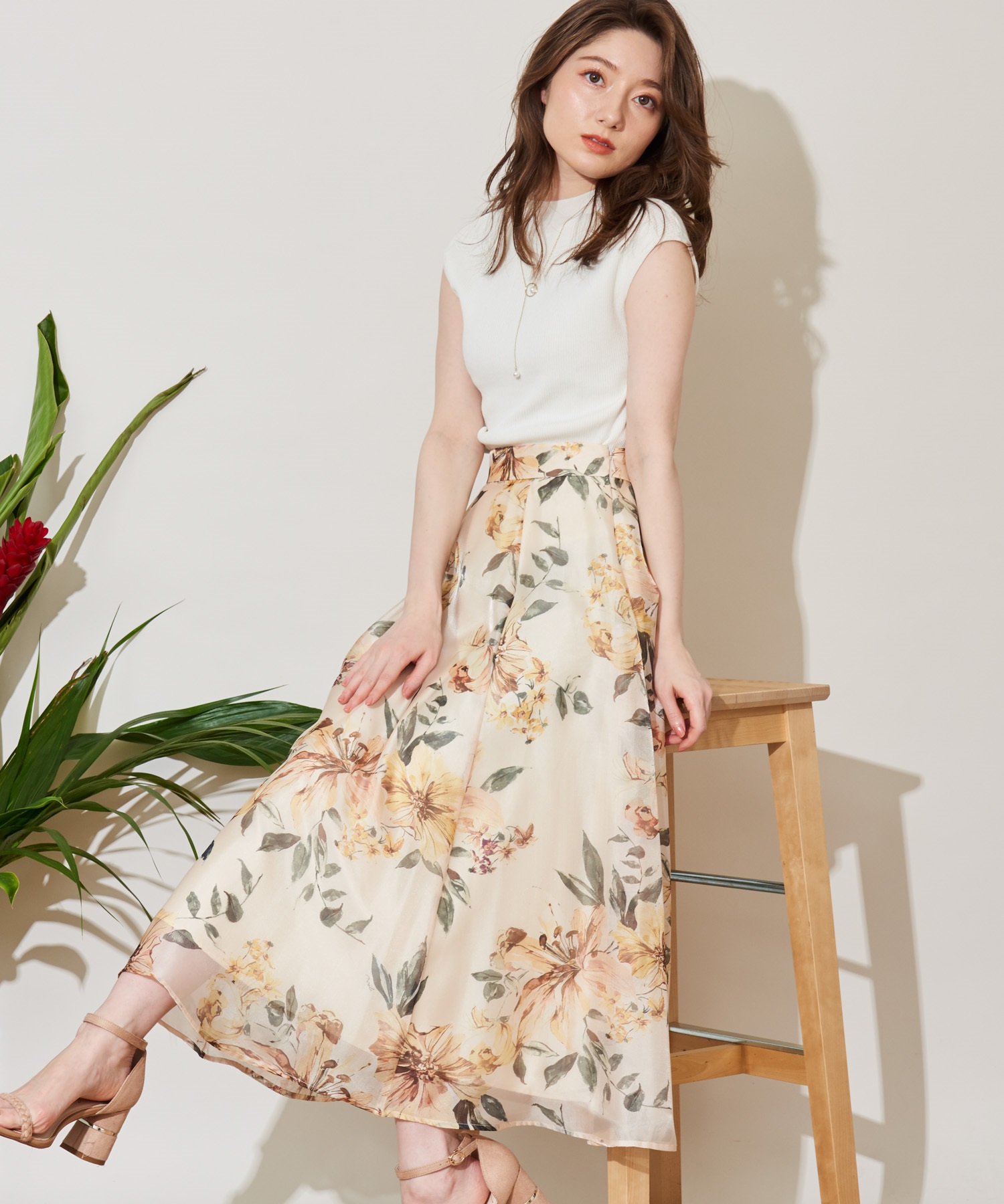 リゾートフラワープリントスカート | フレアスカート | NOELA OFFICIAL