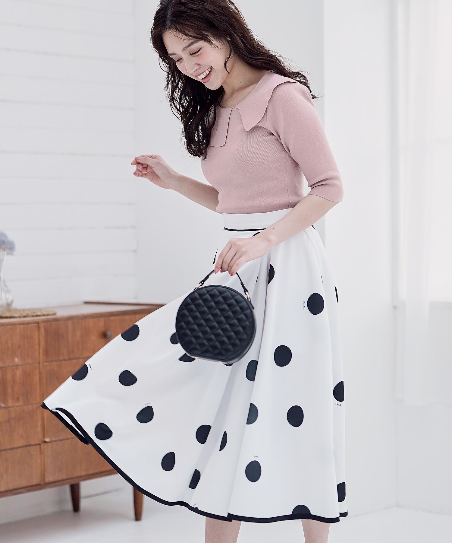 ドット大柄スカート | フレアスカート | NOELA OFFICIAL WEB STORE