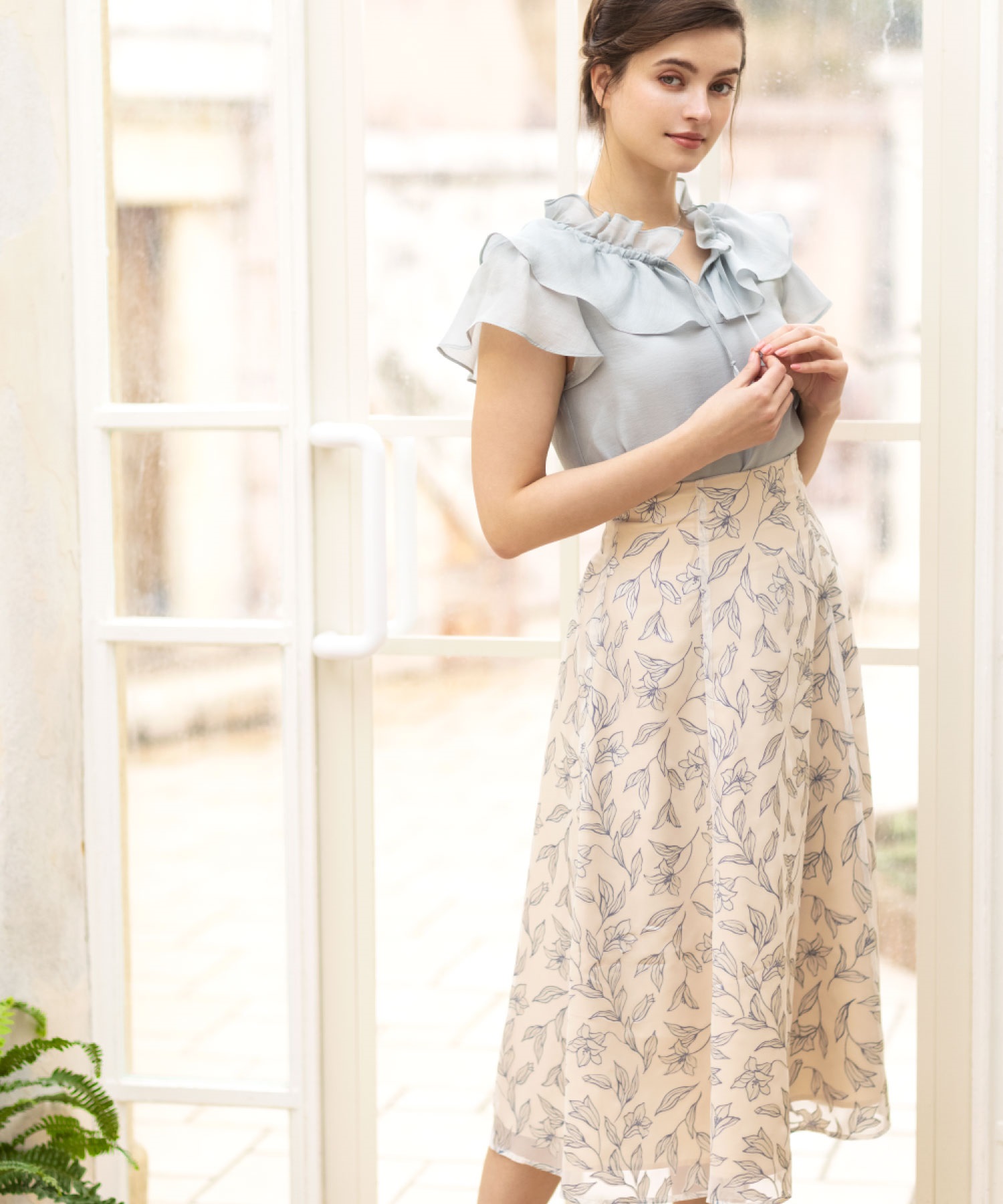 リーフ柄オパールスカート | フレアスカート | NOELA OFFICIAL WEB STORE