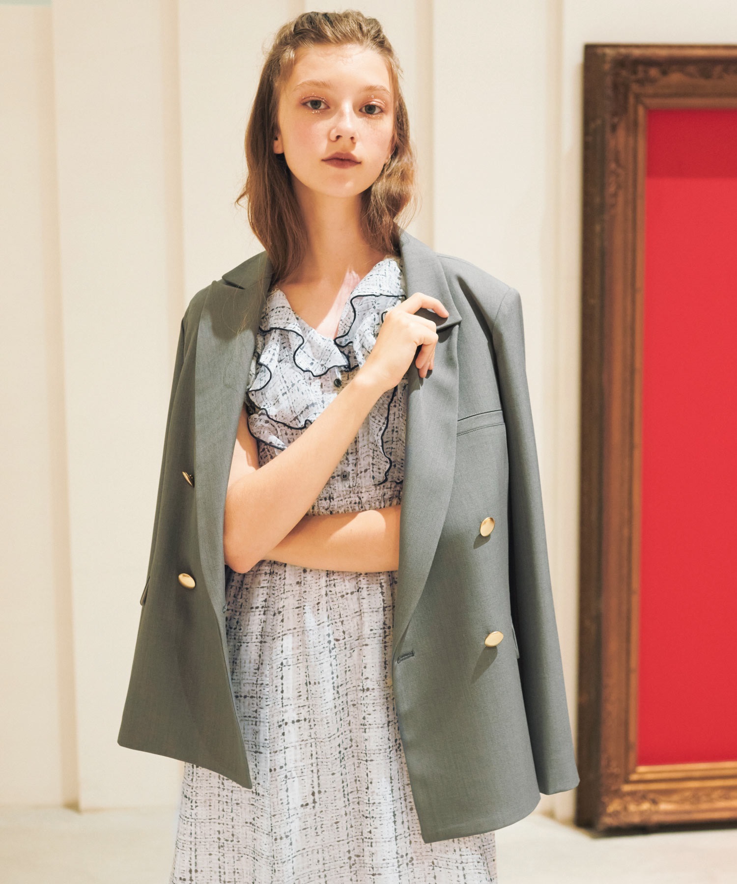 ゴールドボタンテーラードダブルジャケット | ジャケット | NOELA