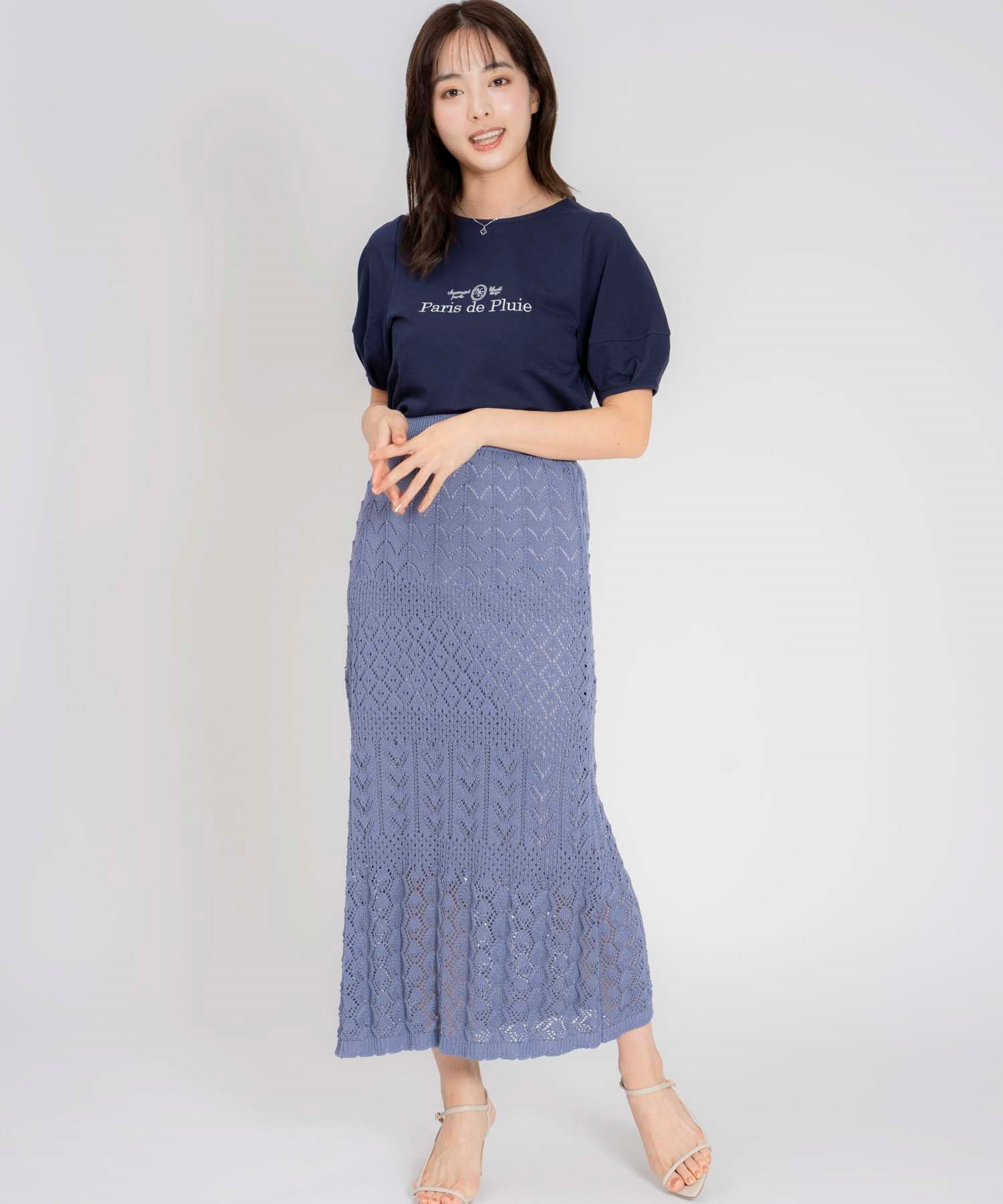 透かし編みニットセットアップ | ニットワンピース | NOELA OFFICIAL