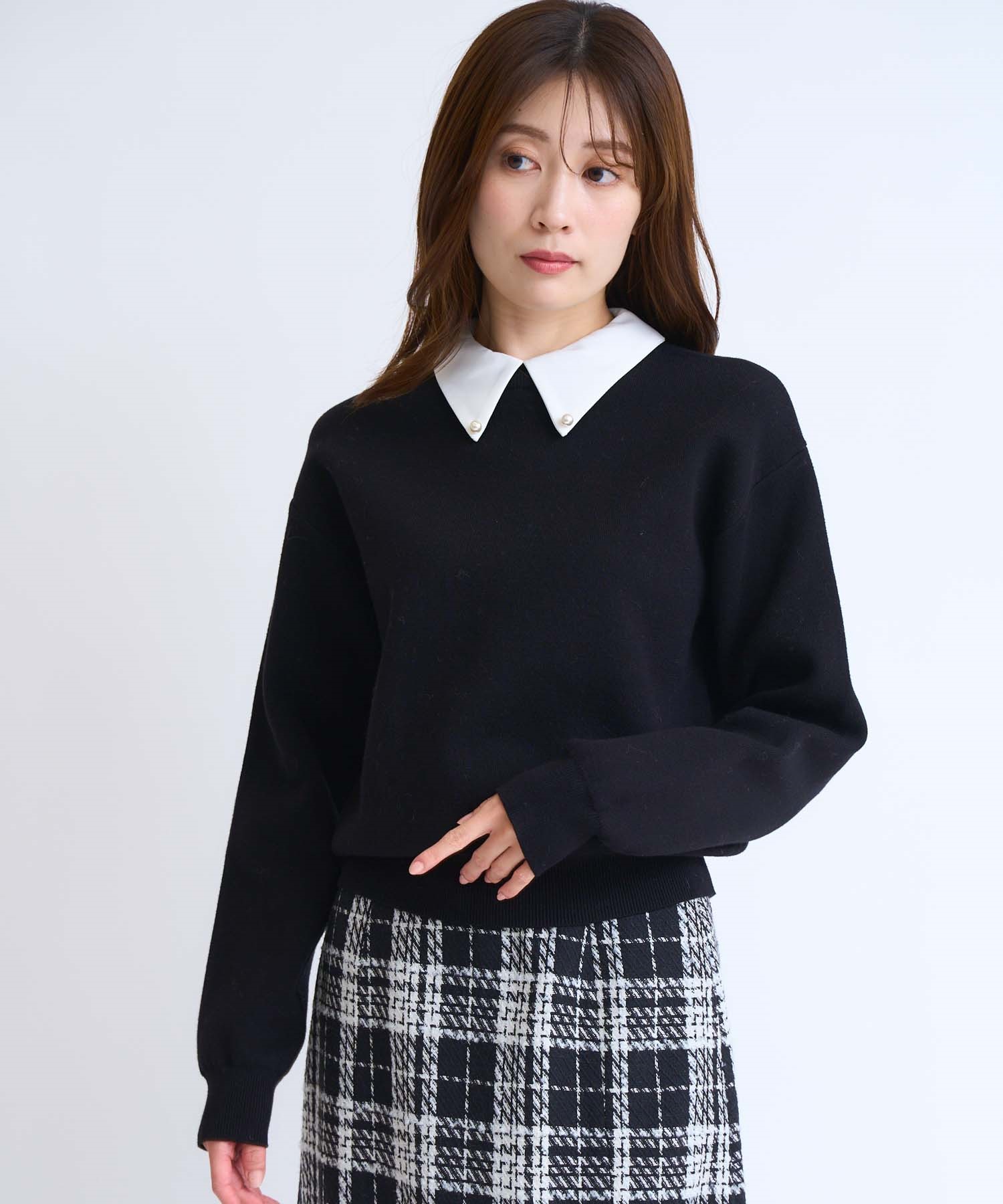 襟付きスウェットライクニット | ニット | NOELA OFFICIAL WEB STORE