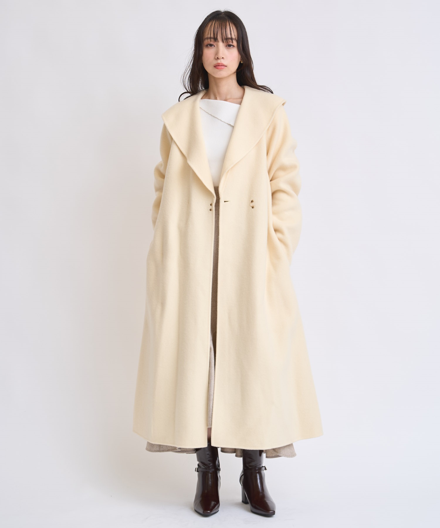 近年✨MaxMara ショールカラー トレンチコート ロング ベルト付 シルク