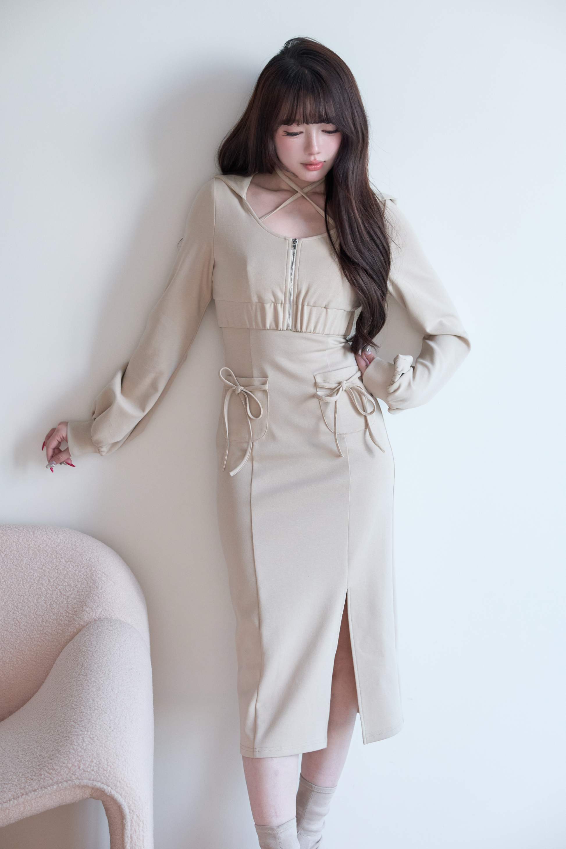 BunnyLis:リボンオフショルダーニットトップス – NoGenki