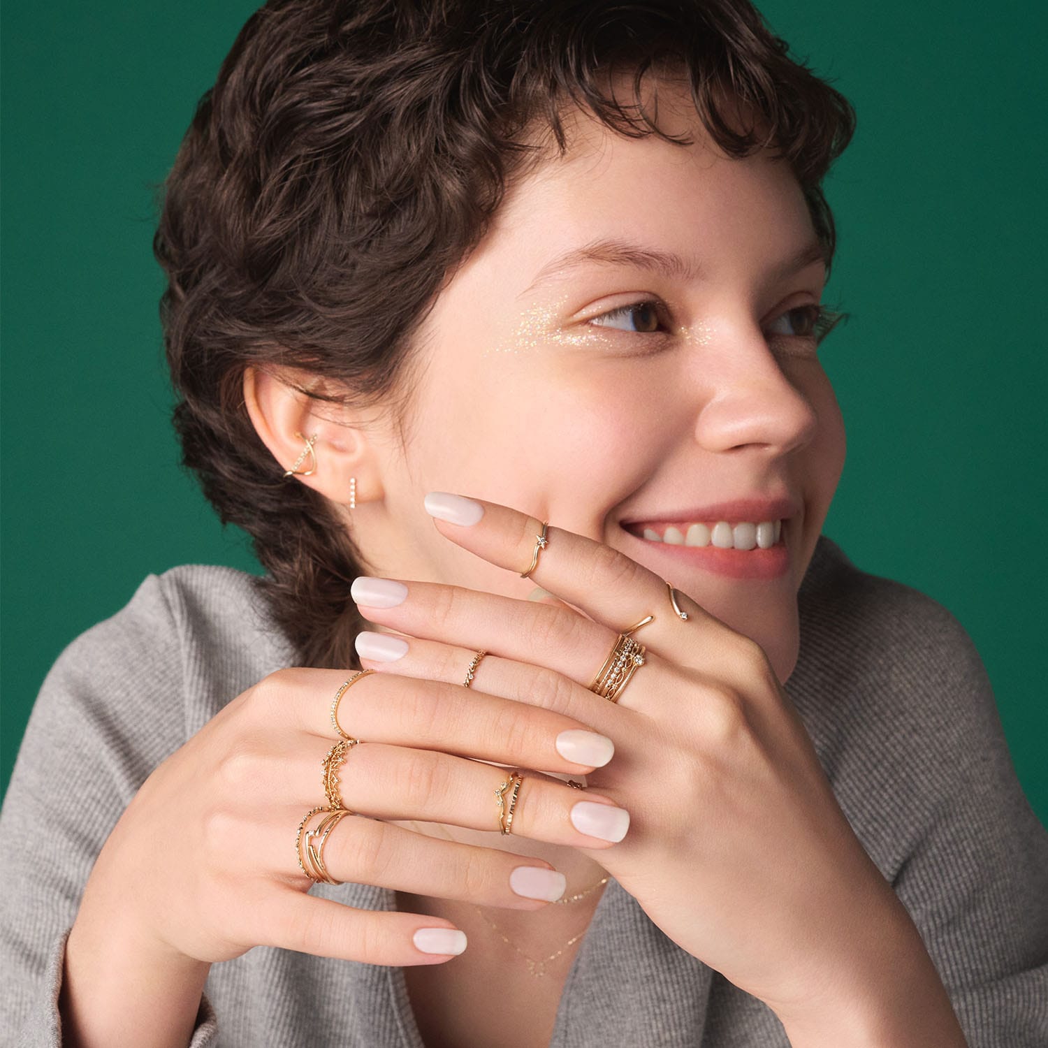 SAORIさんご着用】K10ダイヤモンドピンキーリング｜ピンキーリング