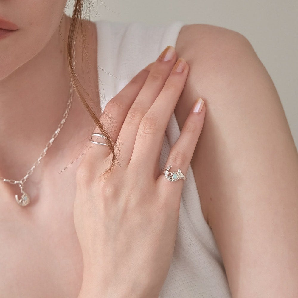 25th Limited】シルバーオパールピンキーリング｜ピンキーリング