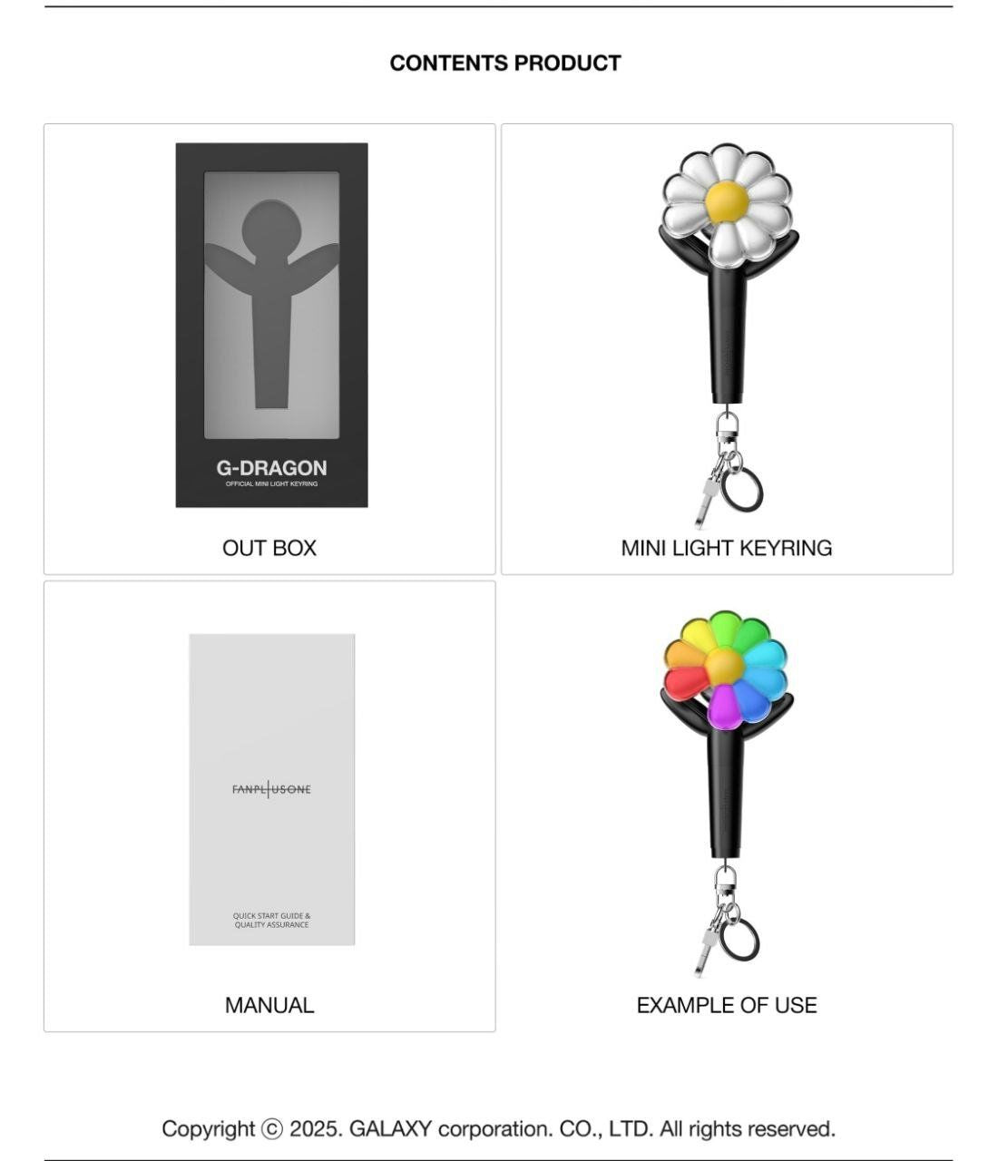 G-DRAGON (BIGBANG) - OFFICIAL MINI LIGHT KEYRING