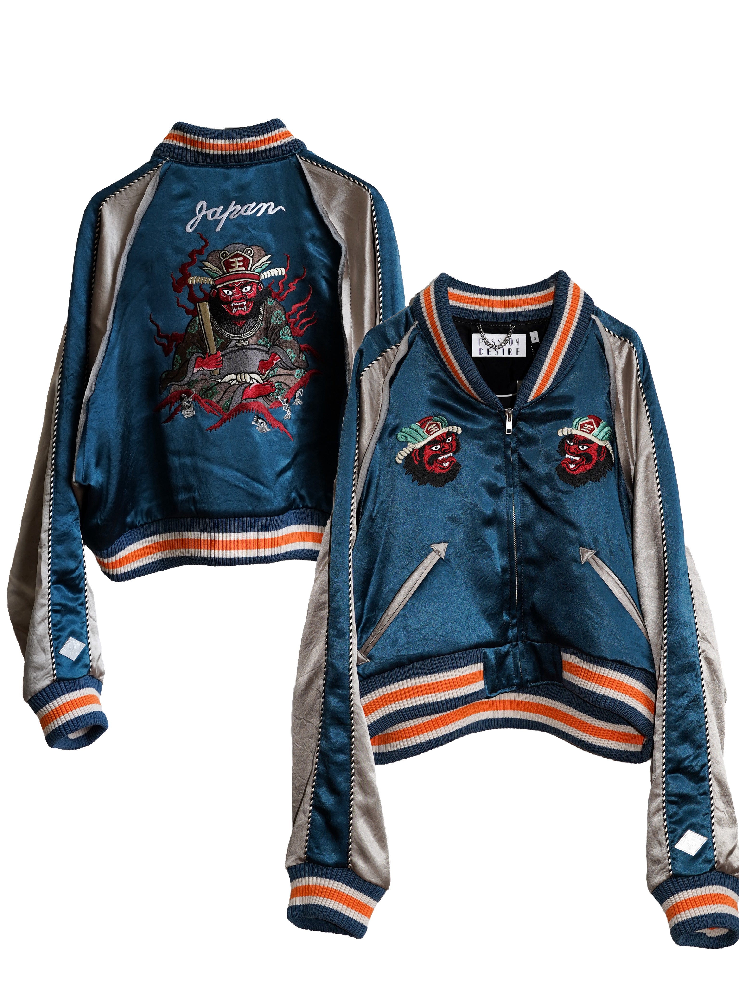 el conductorH CROPPED YAMA KING EMBROIDERED SOURVENIR JKT