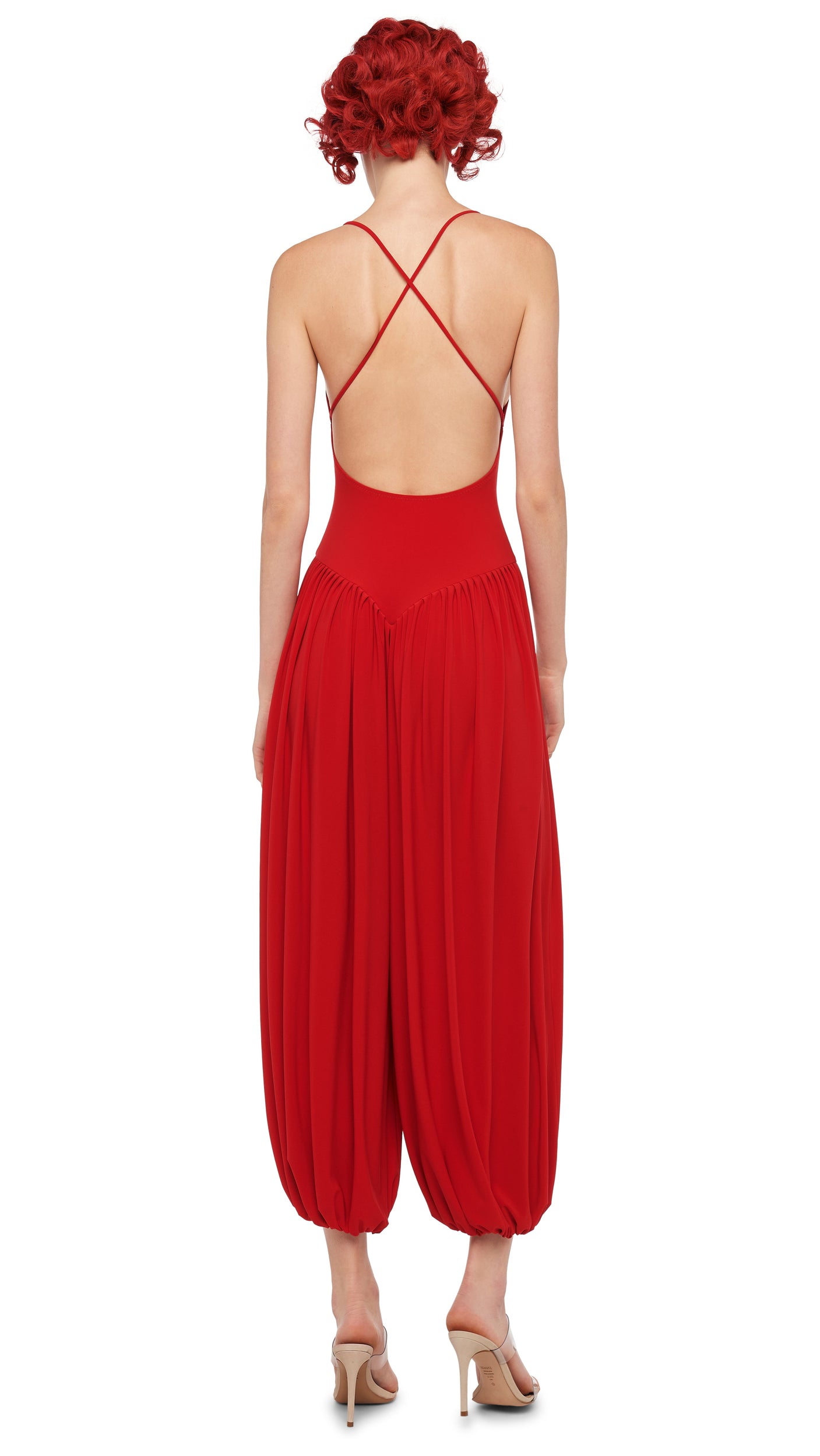 KENNY JUMPSUIT – Tiger Red – Norma Kamali