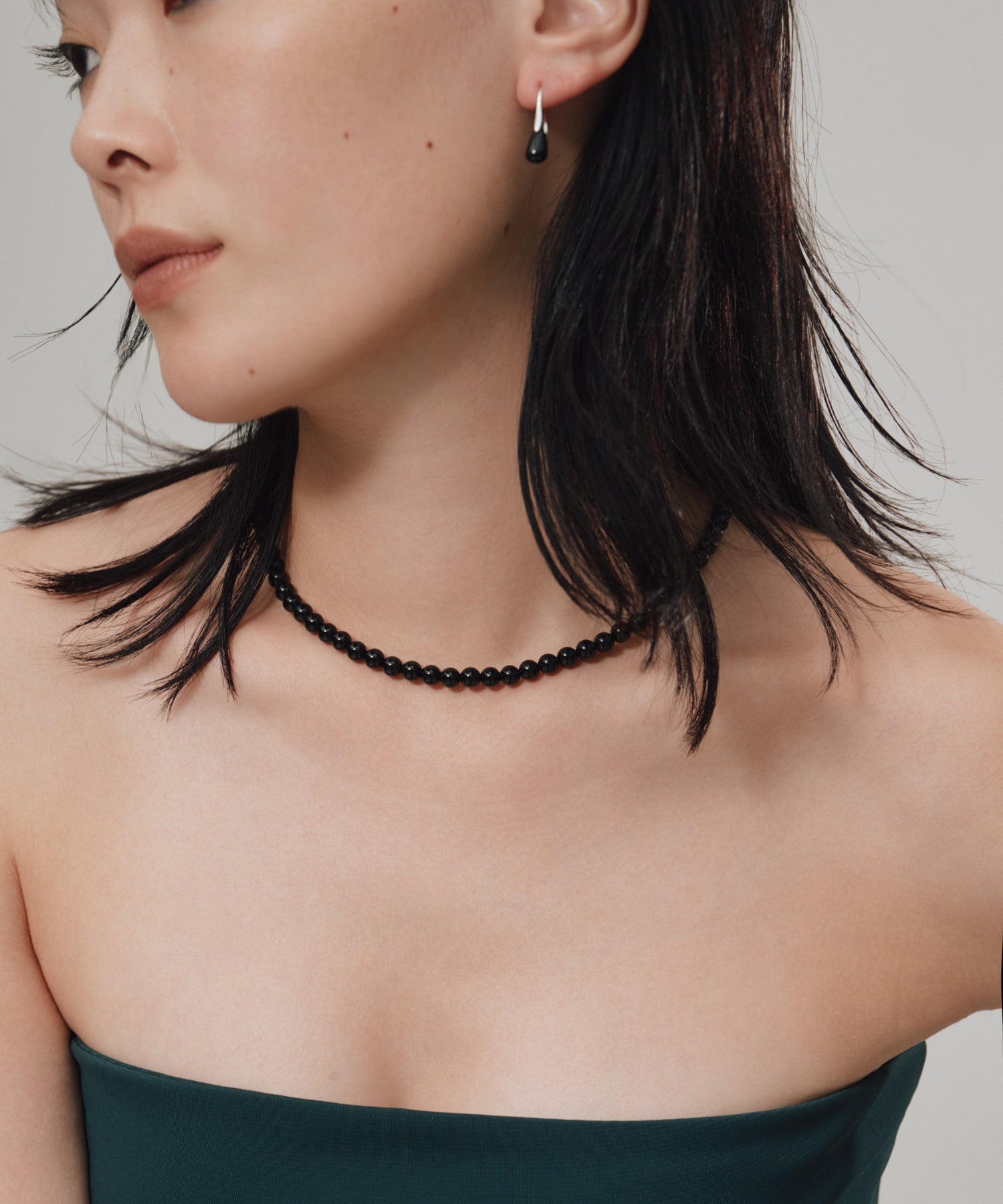 Onyx Ball Necklace［Stainless］ | 大人の毎日使えるネックレス通販