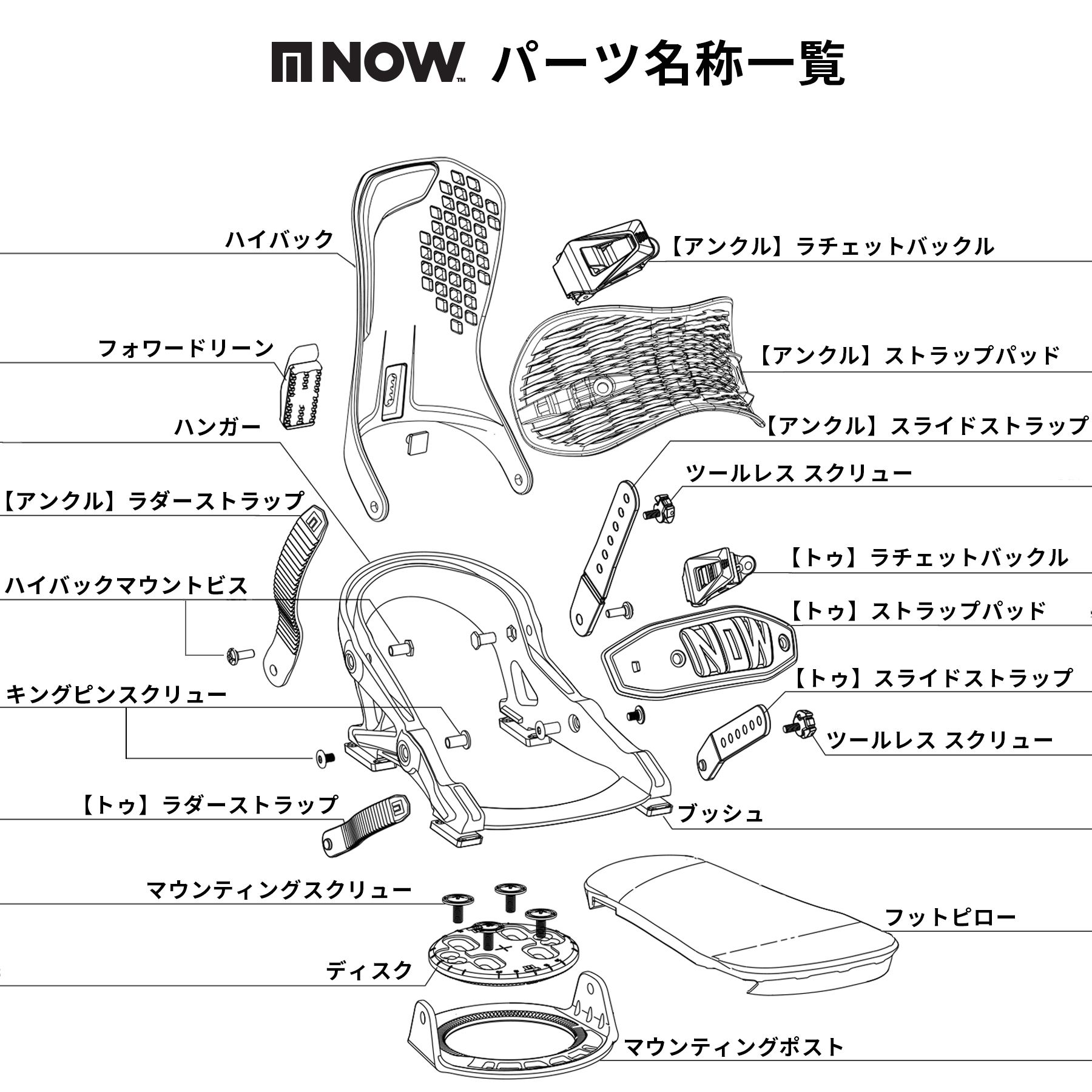 NOW SNOWBOARDING STORE / ハイカップセット（両足分）S/M共通 #401
