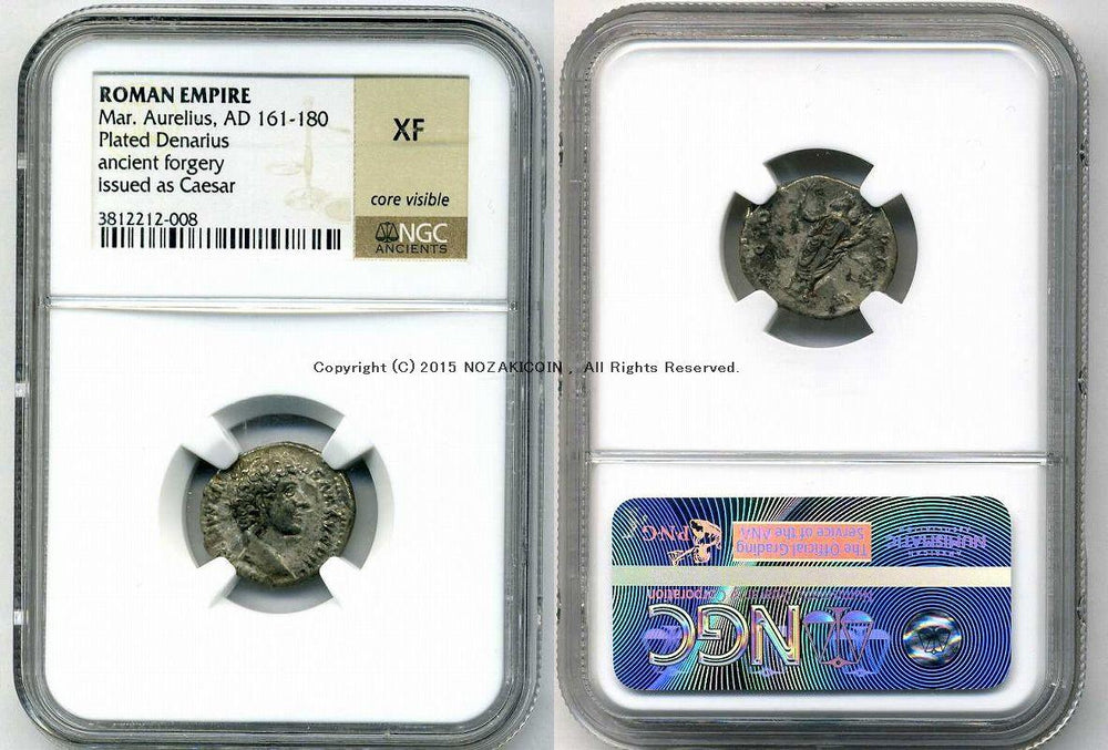古代ローマ マルクス・アウレリウス デナリウス銀貨 NGC XF – 野崎コイン