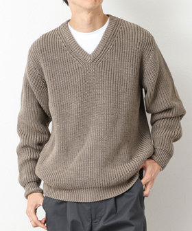 BATONER/バトナー】別注SOLIDWOOL V NECK KNIT ソリッドウール Vネック
