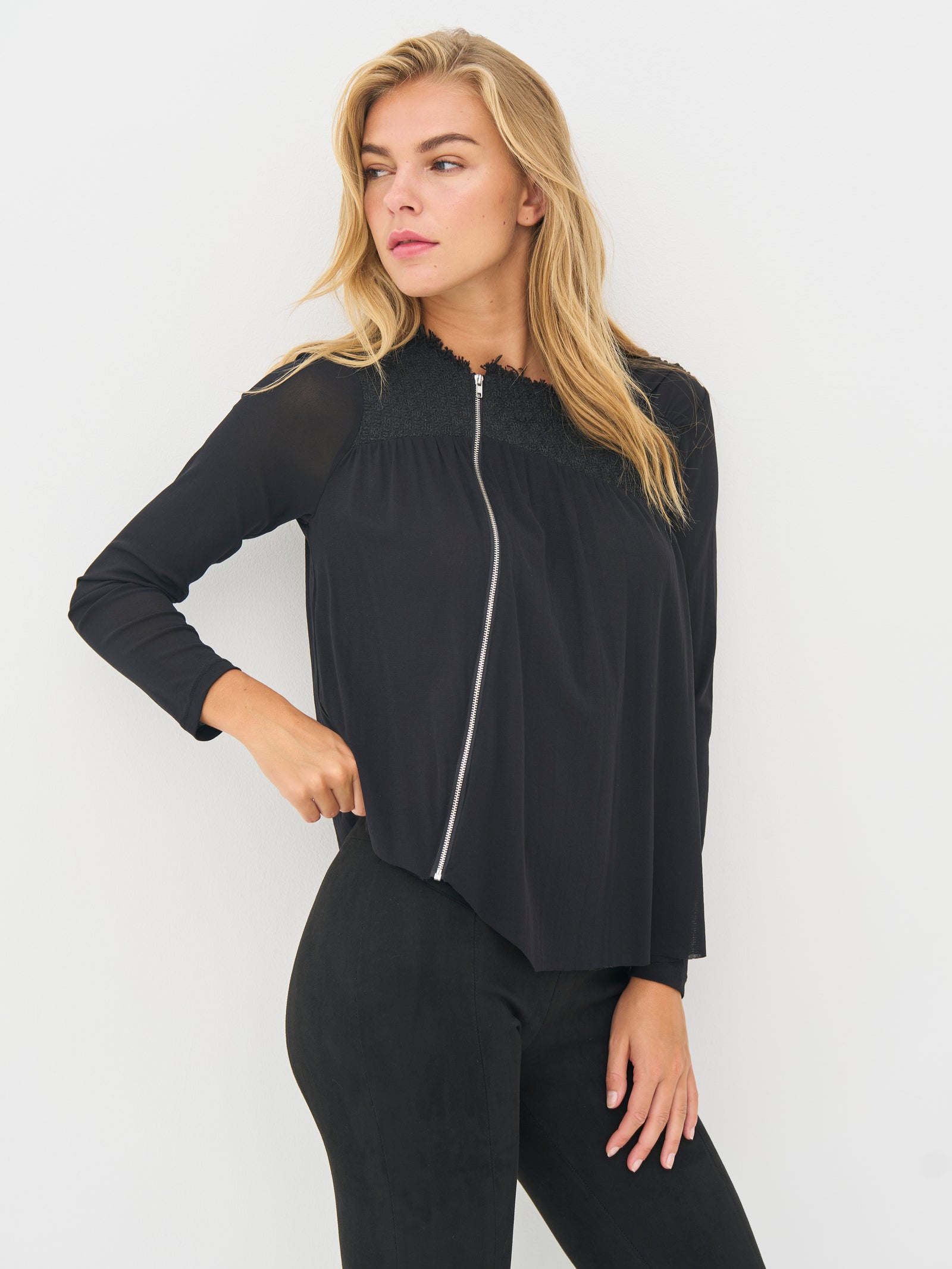 BETH zip blouse - Black – NÜ Denmark - INT.