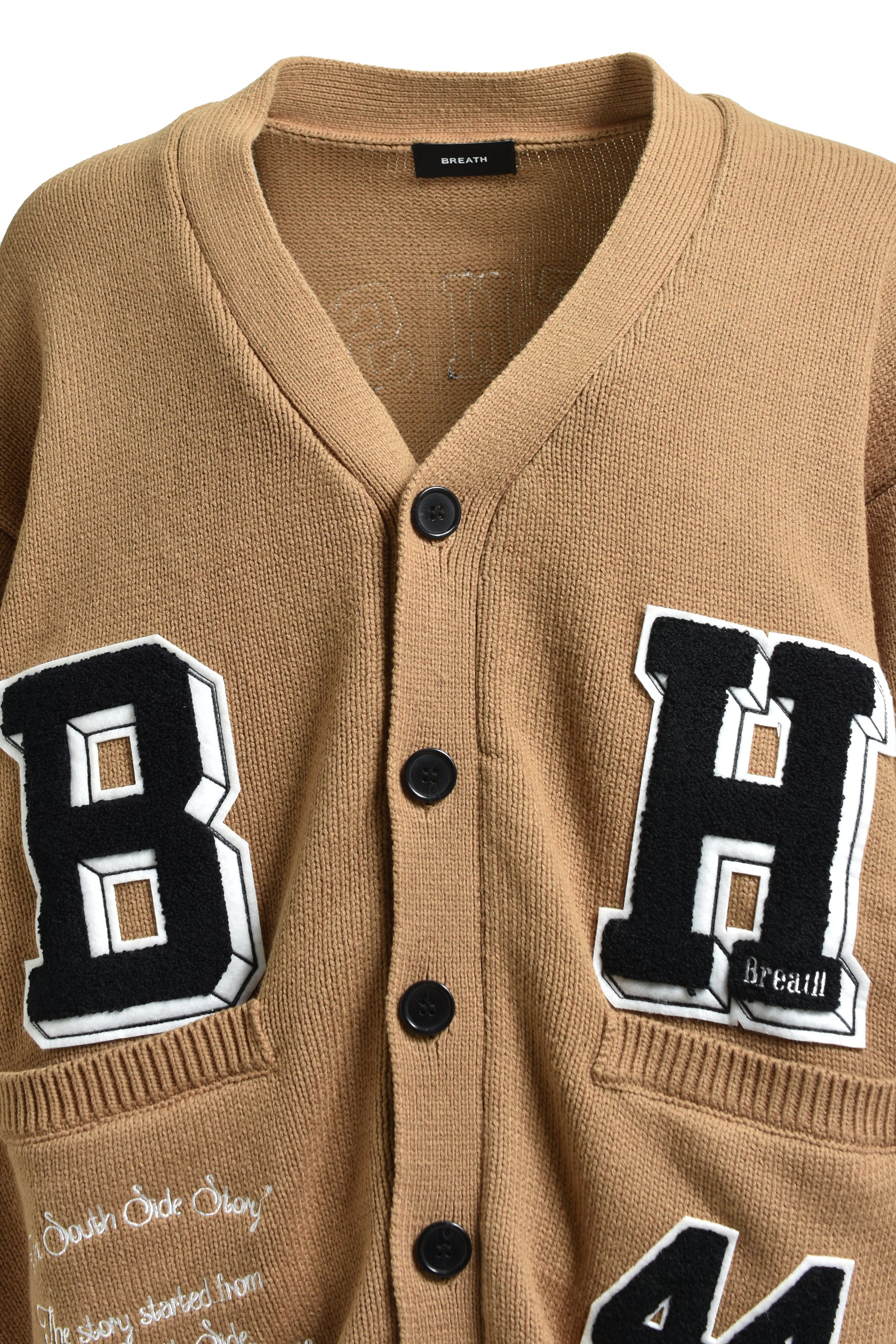 BREATH ブレス FW25 BH PATCH KNIT CARDIGAN / BEI - NUBIAN ヌビアン