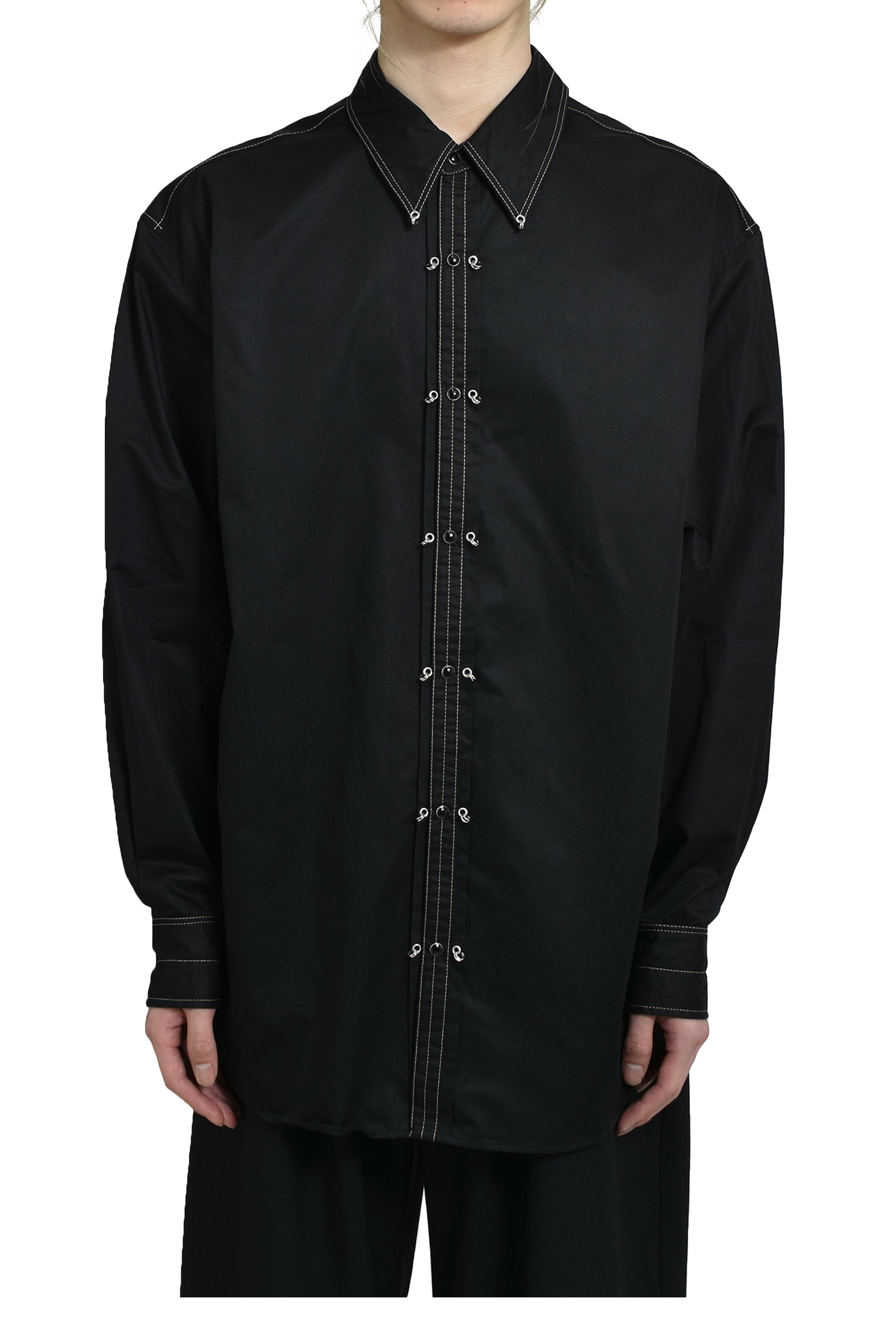 LEMAIRE ルメール SS25 EMBELLISHED METAL SHIRT / BLK - NUBIAN