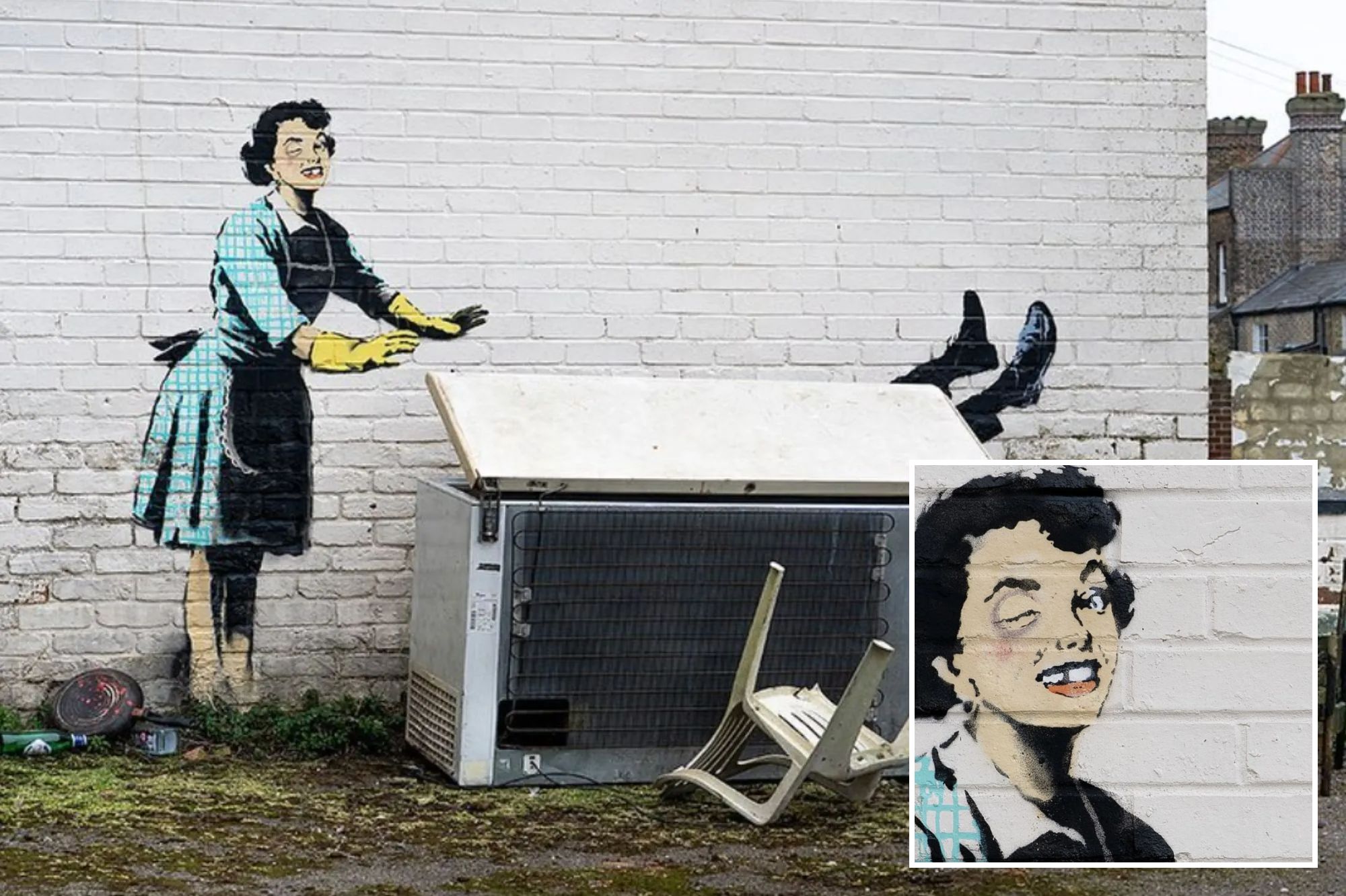 British council removes part of Banksy Valentine's Day mural