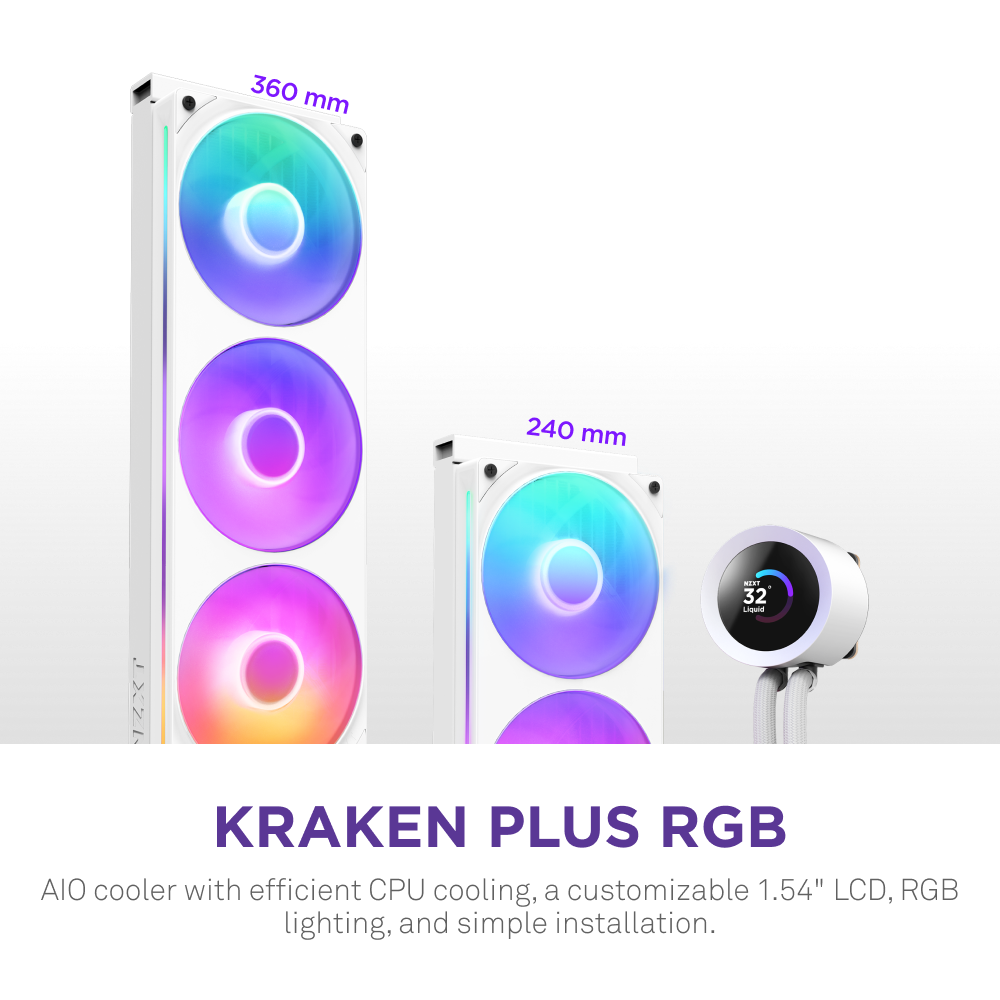 NZXT | クラーケン プラス 360 RGB | RGB AIO 液体クーラー