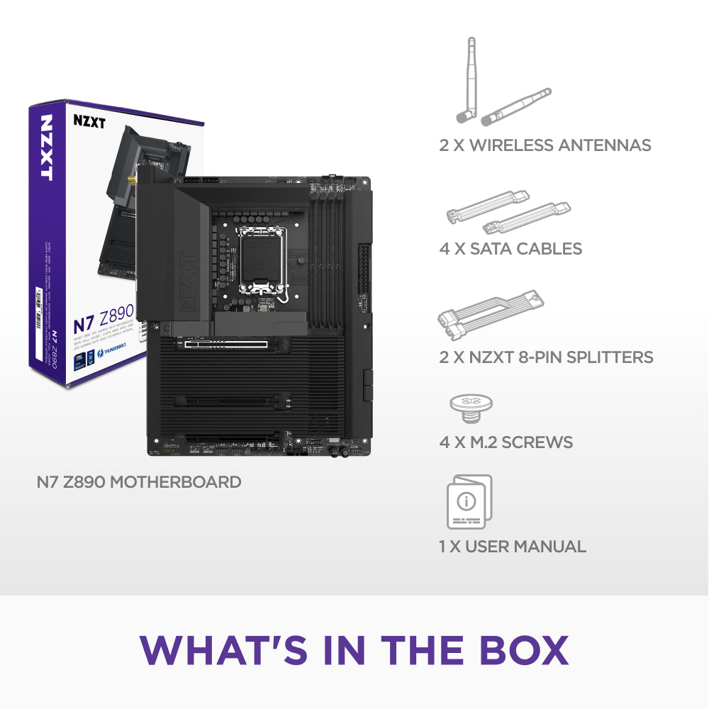 NZXT | N7 Z890 | インテル® ATX ゲーミング Wi-Fi 7 マザーボード
