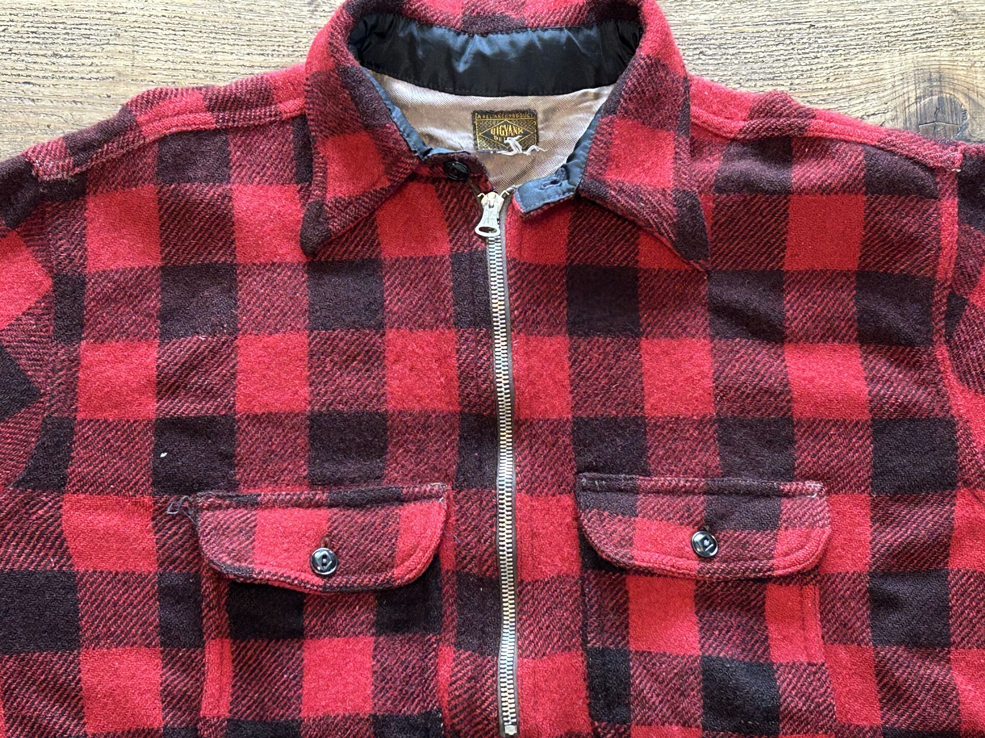 ☆ビッグヤンクハーフジップワークシャツ☆古着屋オクトパスホールド