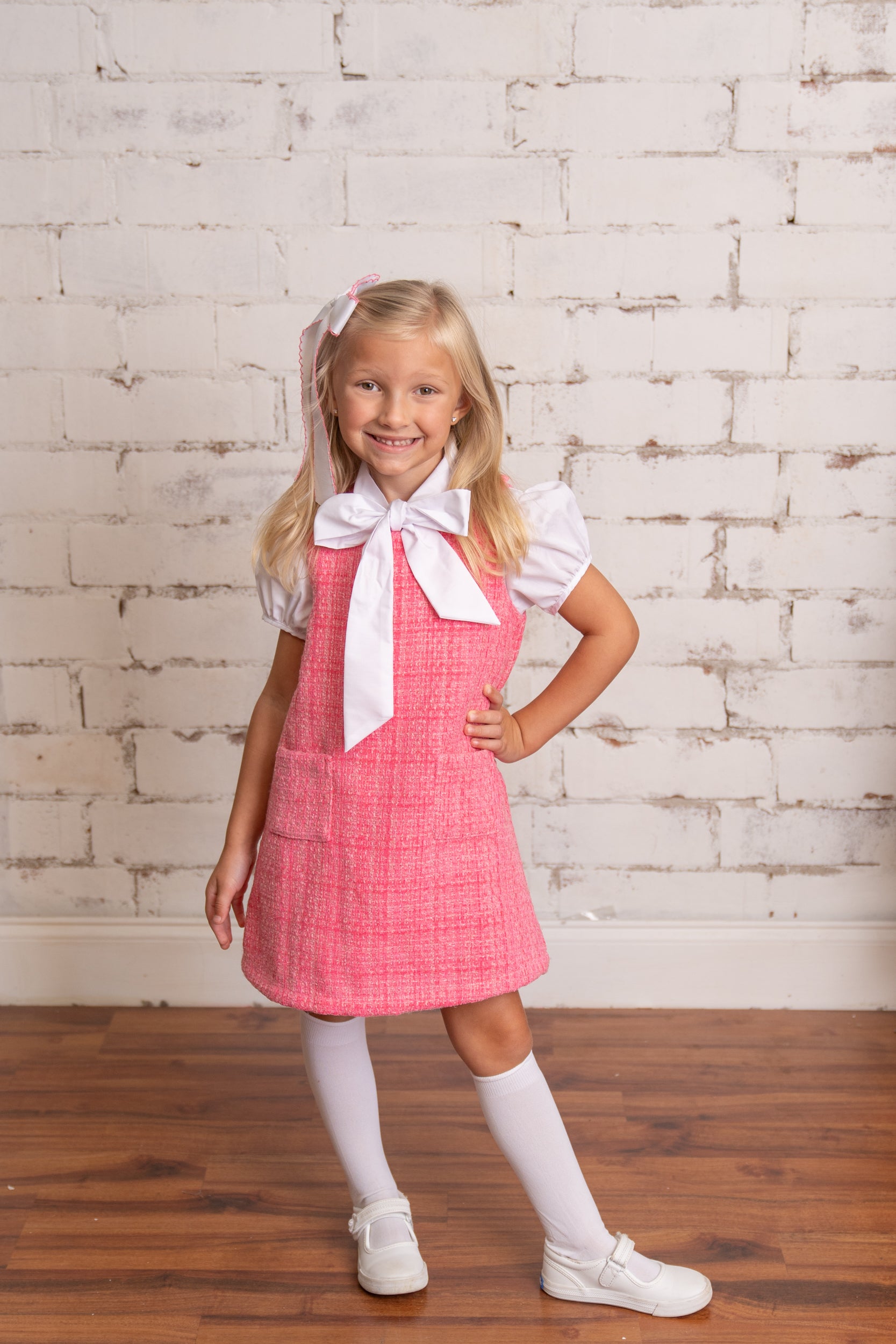 Jillian Hot Pink Tweed Jumper – The Oaks Apparel Co.