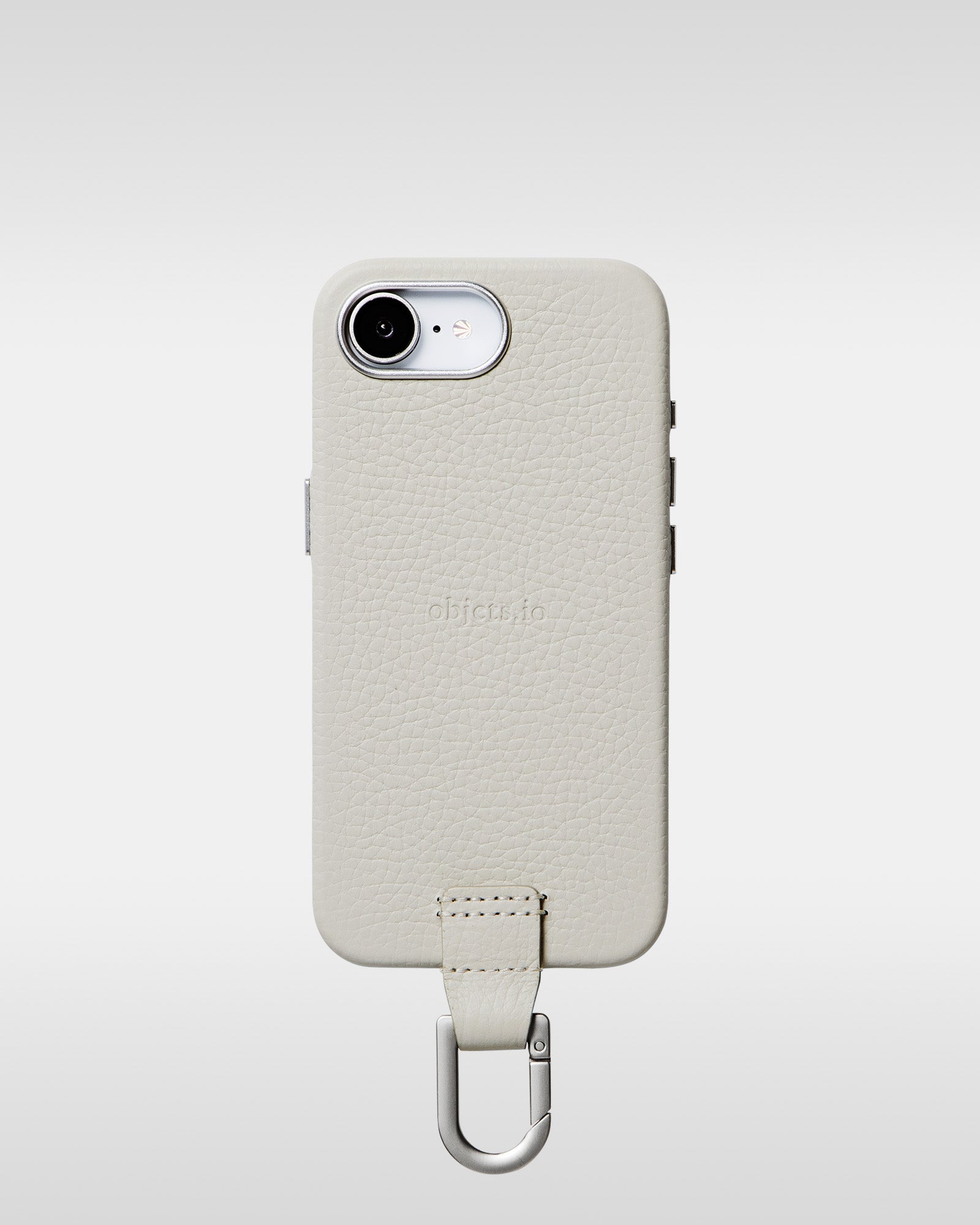 カラビナ付 iPhoneケース - マシュマロ - iPhone 17/16/15対応 – objcts.io