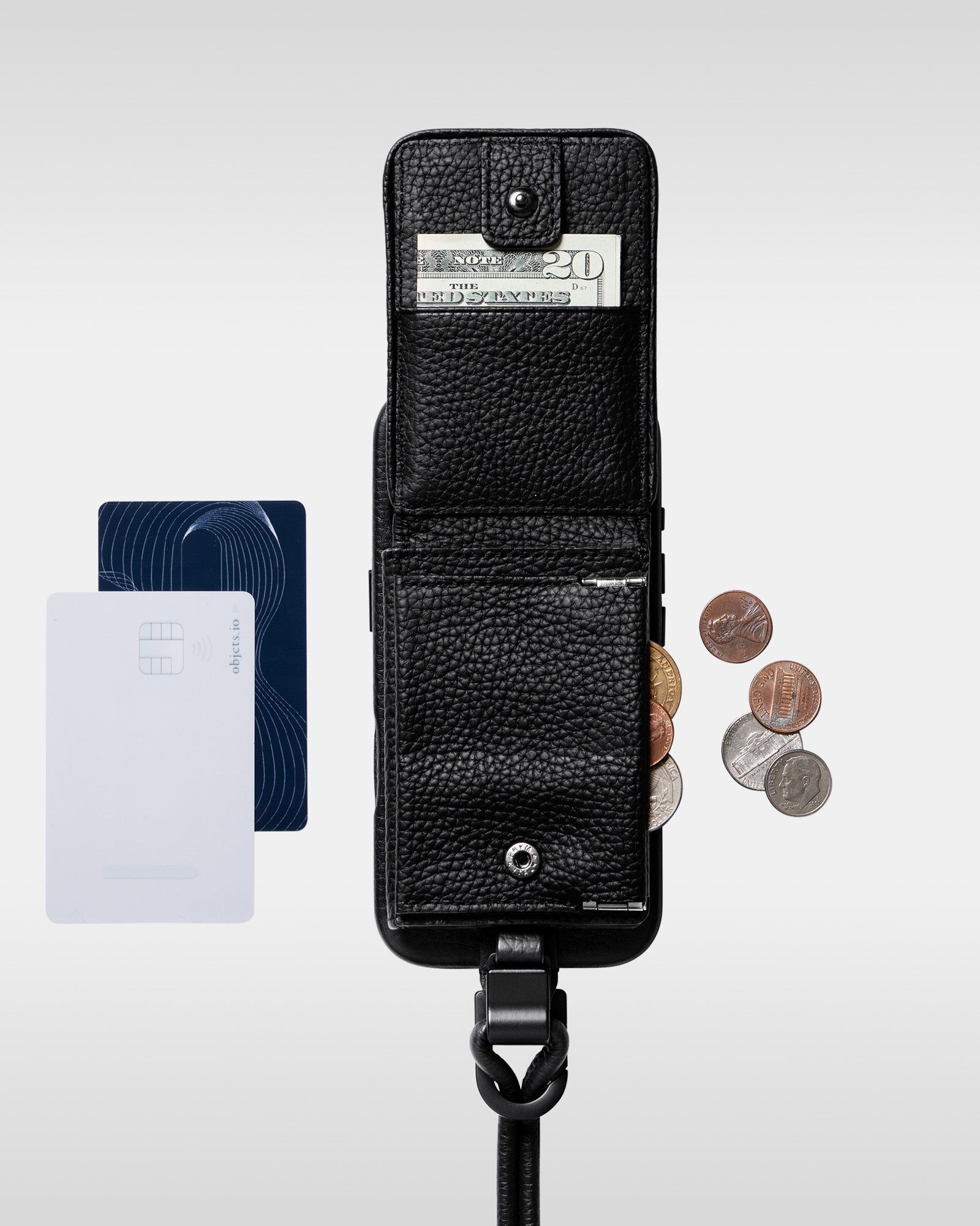 レザー製 iPhoneケース セット / 着脱可能ストラップ付スマホケース