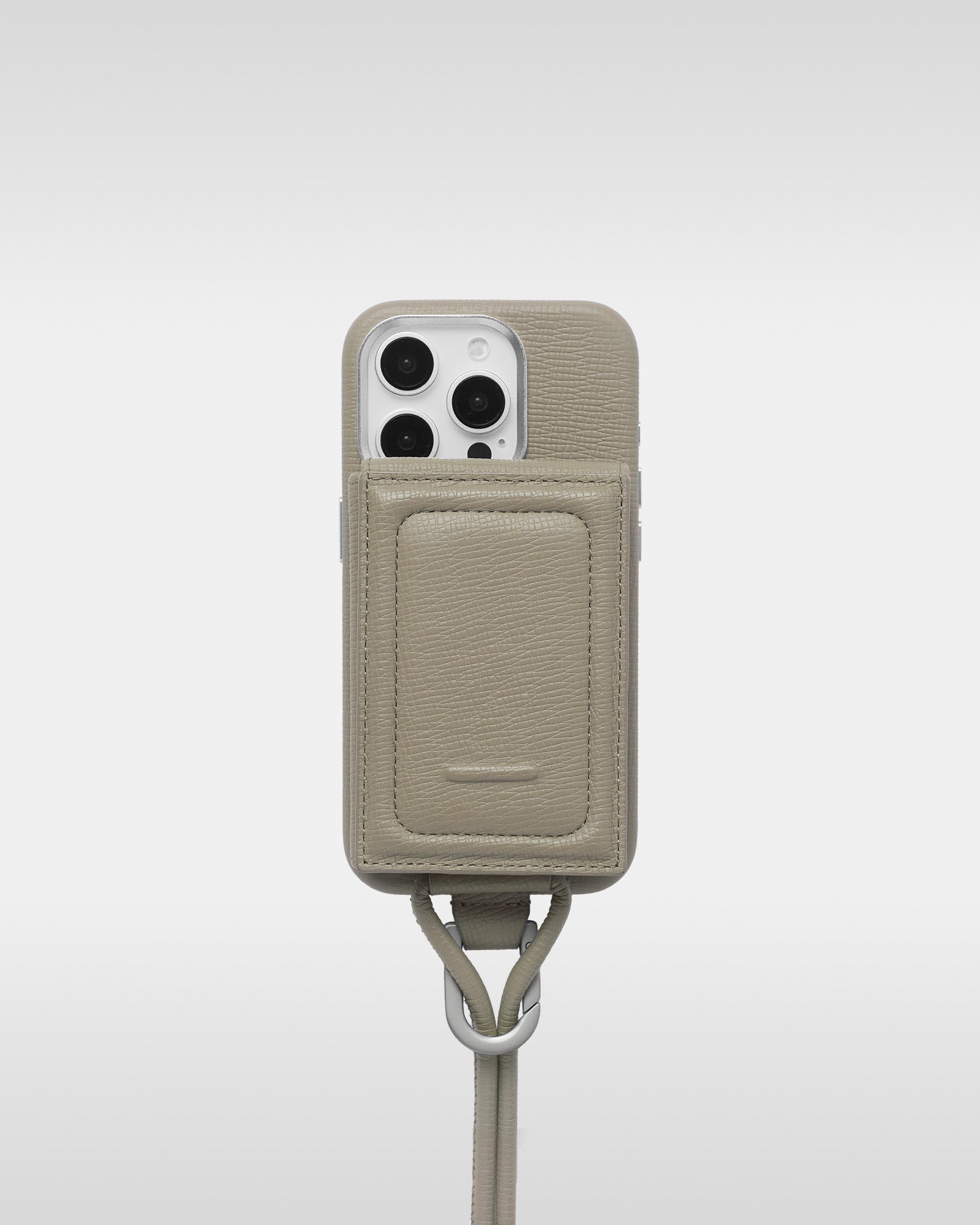 レザー製 iPhoneケース セット / ストラップ付スマホケース / スマホ