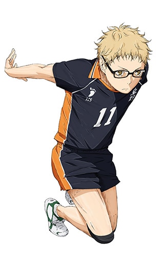 月島蛍（CV：内山昂輝） (c) 古舘春一／集英社・「ハイキュー!!」製作