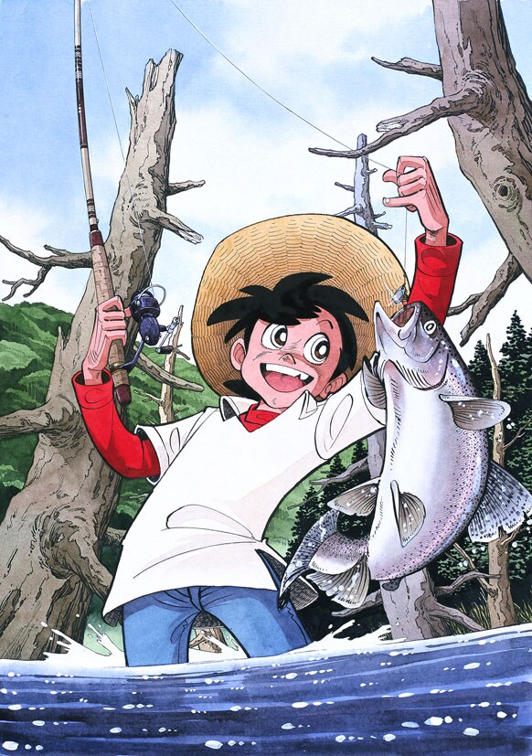 釣りキチ三平」矢口高雄の版画展が大阪で、グッズ販売やサイン会も