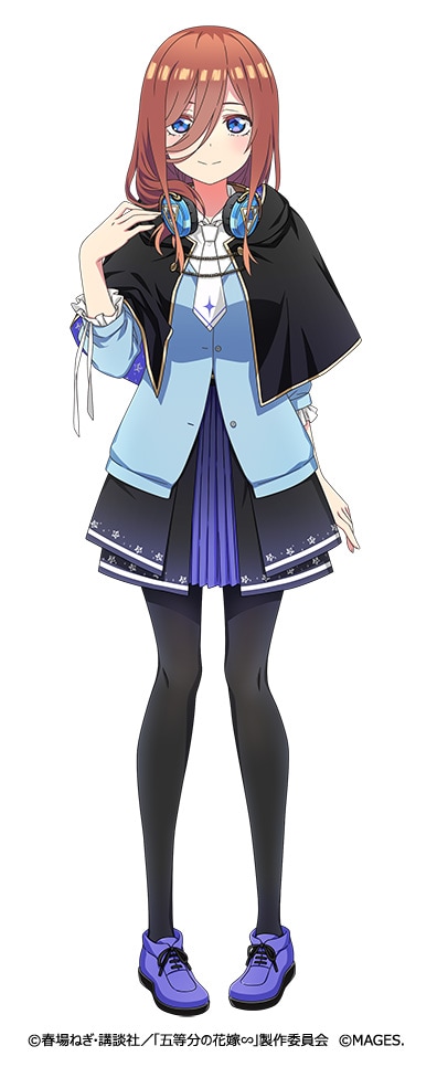 中野三玖（CV：伊藤美来）。五つ子の三女。無口でミステリアス、いつも