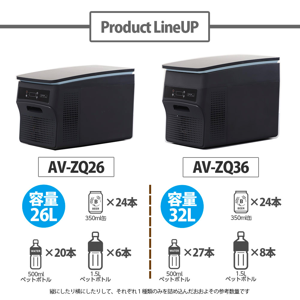 AVEST 車載用ポータブル冷凍冷蔵庫 26リットル（ACアダプタ付き