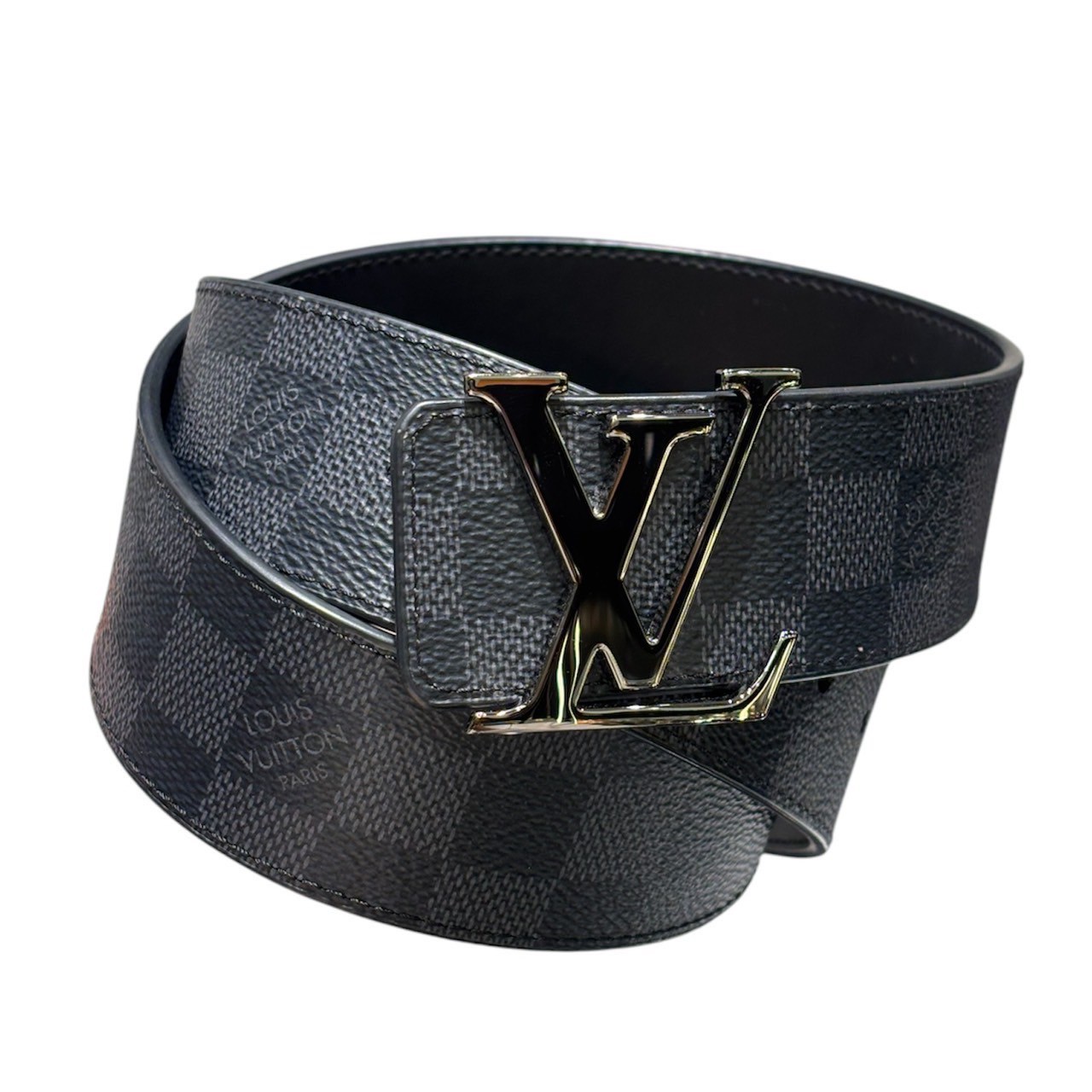 LOUIS VUITTON サンチュールLVイニシアル ベルト 80/32 GP×PVC