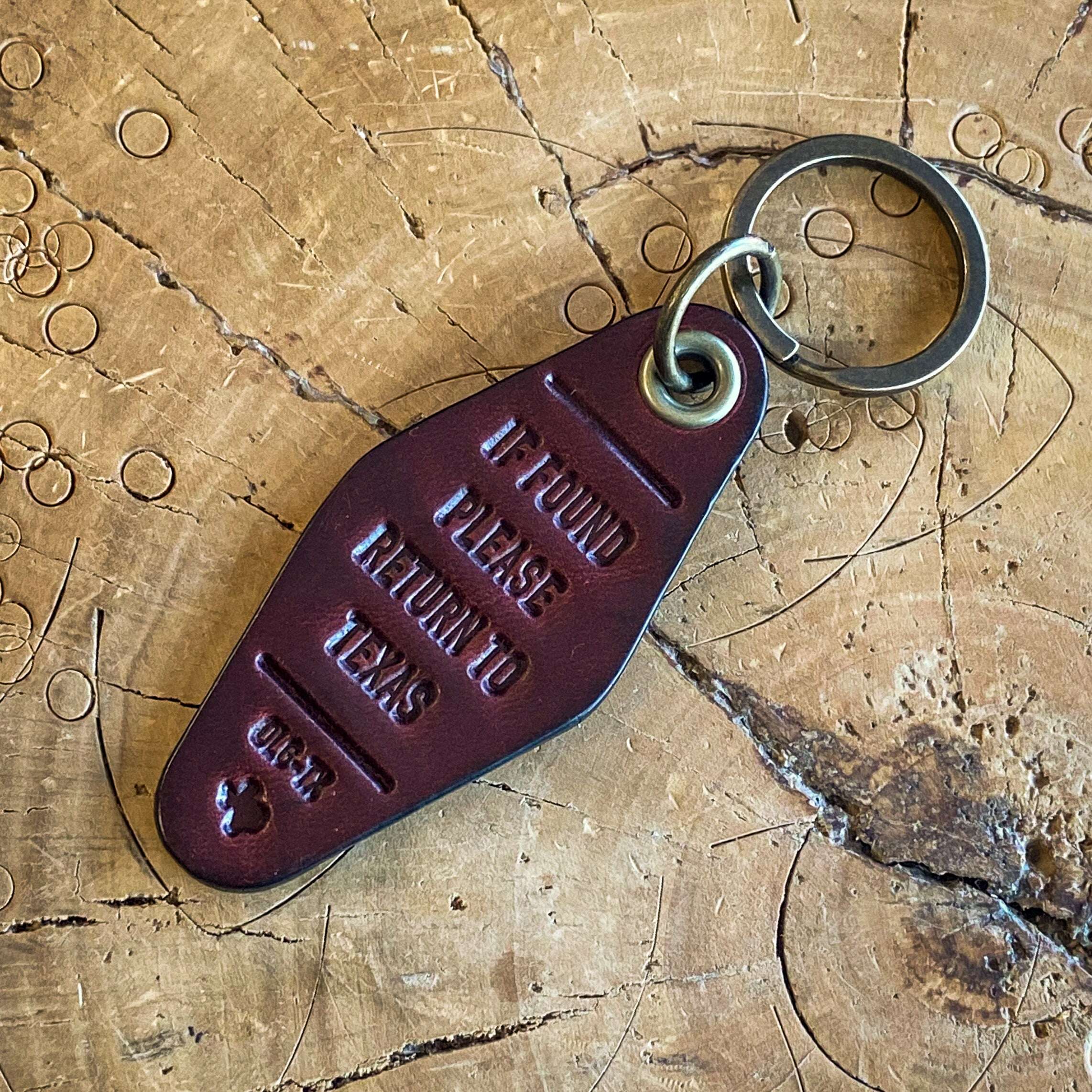 Keychain – If Found Please Return to Texas | Odin Leather Goods