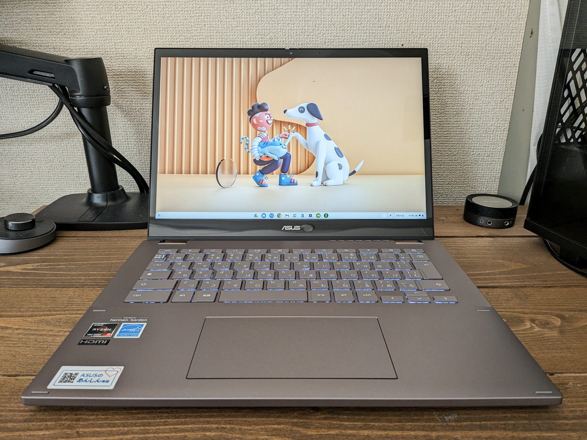 かぶ] ASUS Chromebook Plus CM34 Flip (CM3401) レビュー。パワーより