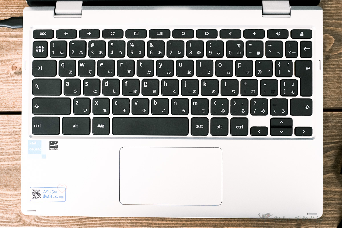 かぶ] ASUS Chromebook C425TAなどの英語キーボードモデルで「印字と