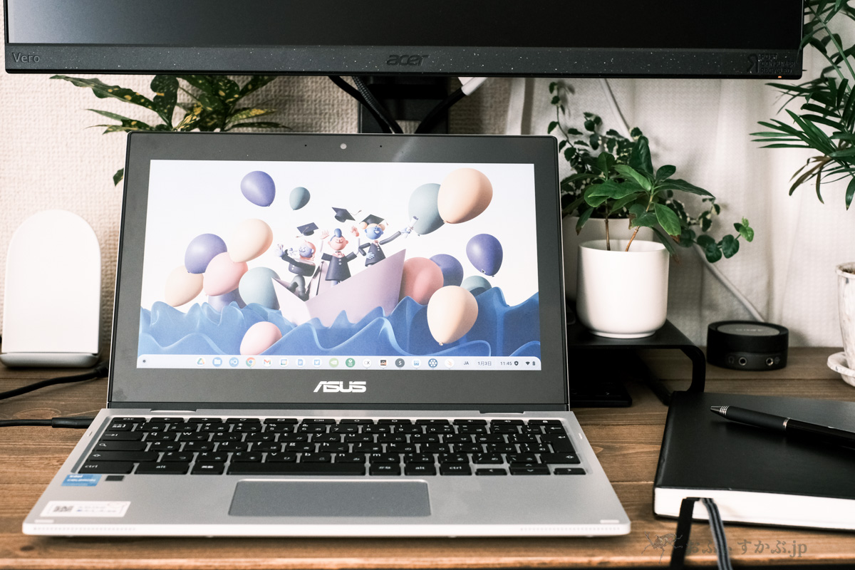 かぶ] ASUS Chromebook Flip CX1（CX1102）レビュー。Celeron N4500の