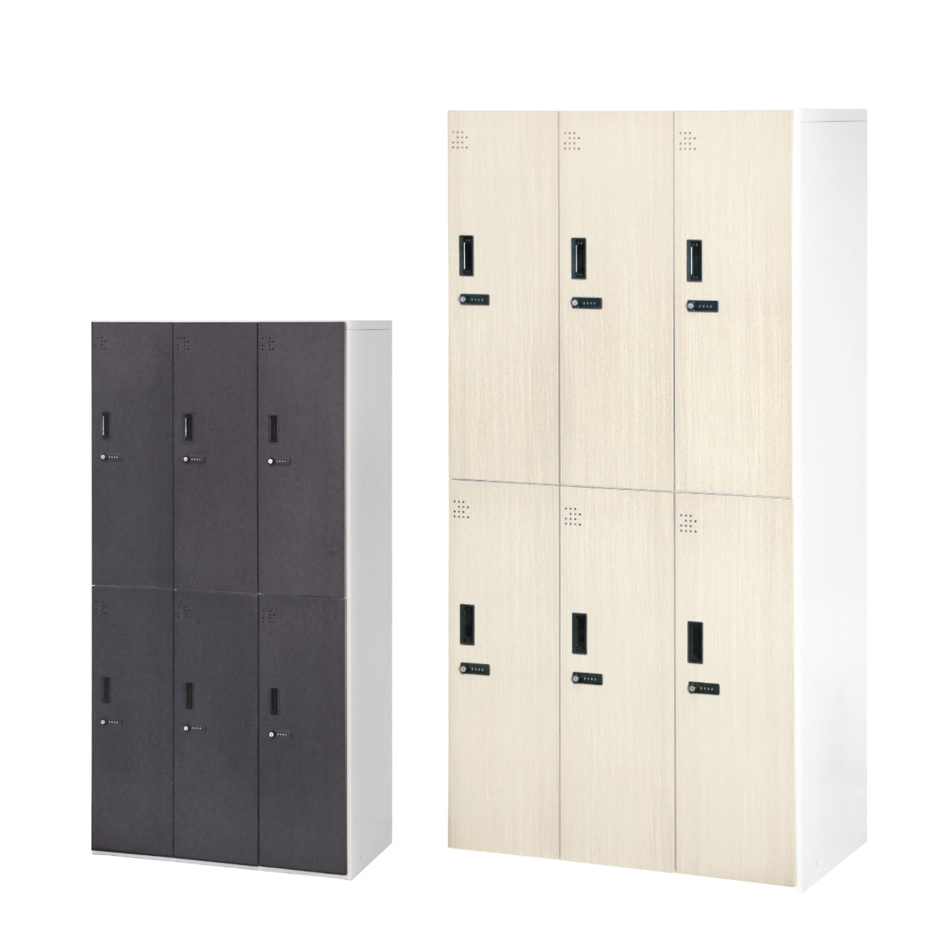 ダイヤル式ロッカー6人用（木目調） | オリジナルオフィス家具の通販