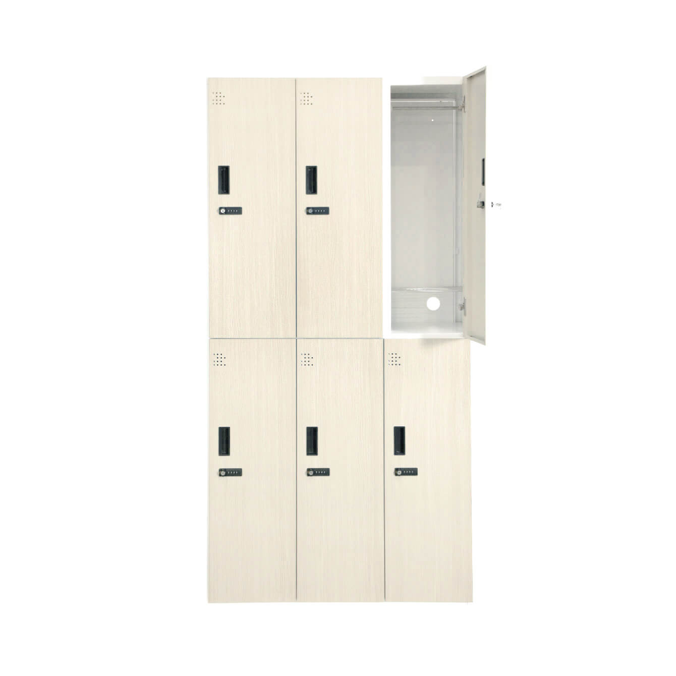 ダイヤル式ロッカー6人用（木目調） | オリジナルオフィス家具の通販