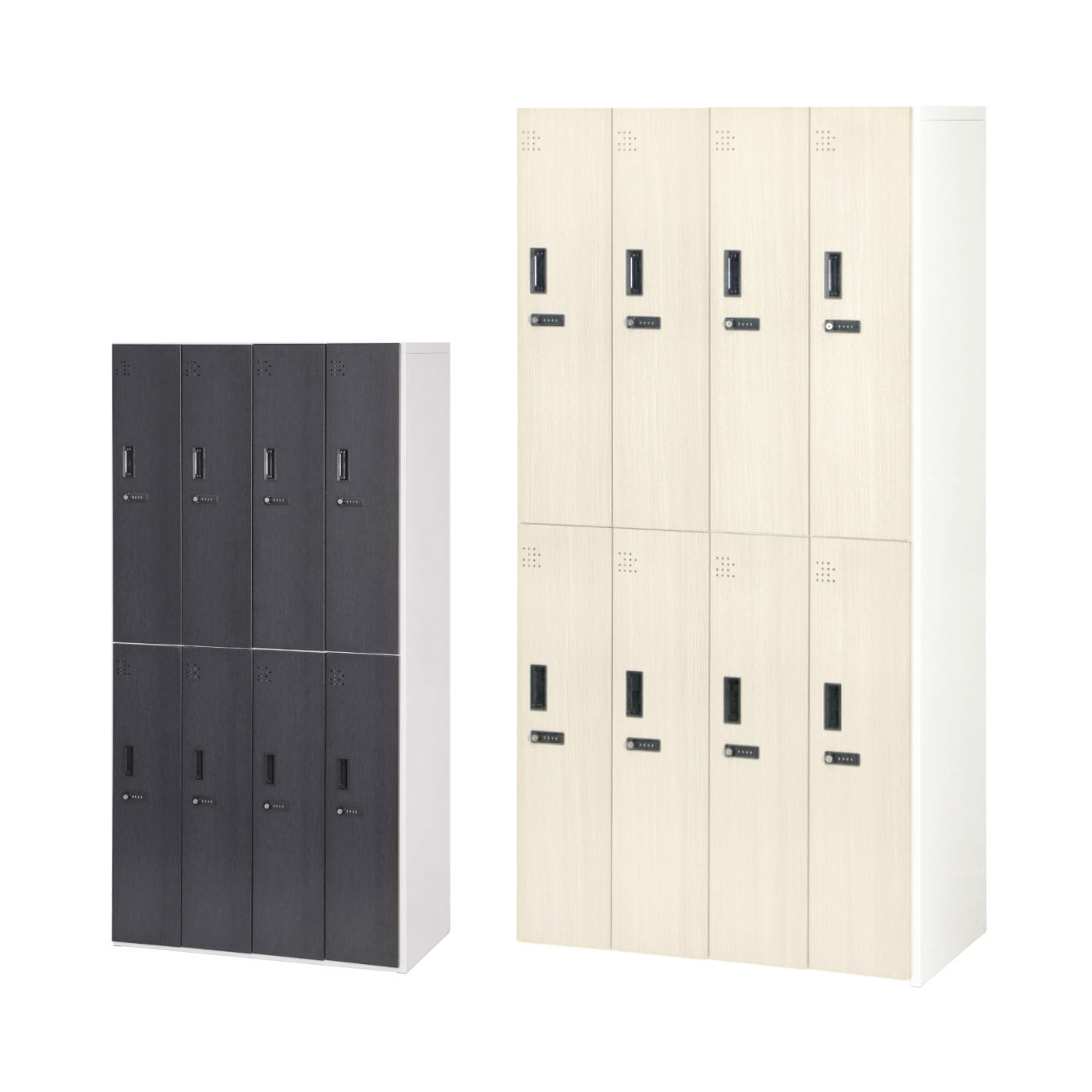ダイヤル式ロッカー8人用（木目調） | オリジナルオフィス家具の通販