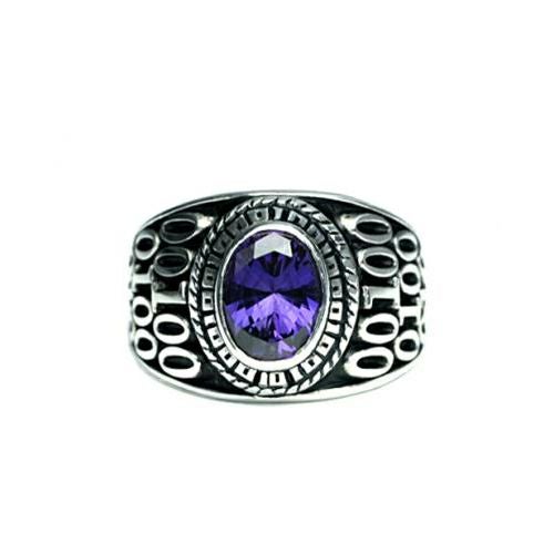 J-RI064K18)オニキス0010ハイブリッドカレッジリングS-K18イエロー