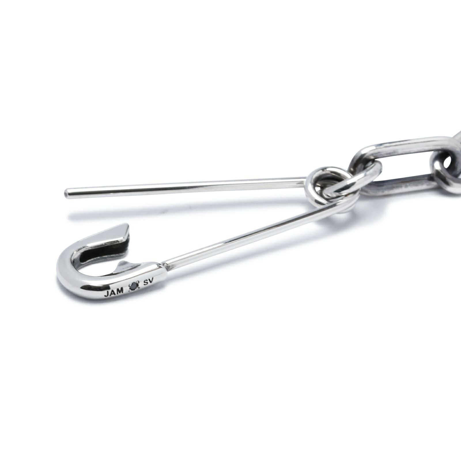 J-BR021)安全ピン長アズキチェーンダイヤモンドブレスレットL