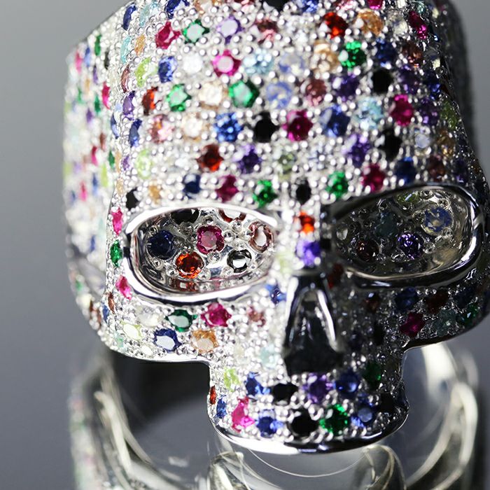 JNS987)ゴッドスカルリングパヴェ-シルバー/指輪｜アクセサリー通販の