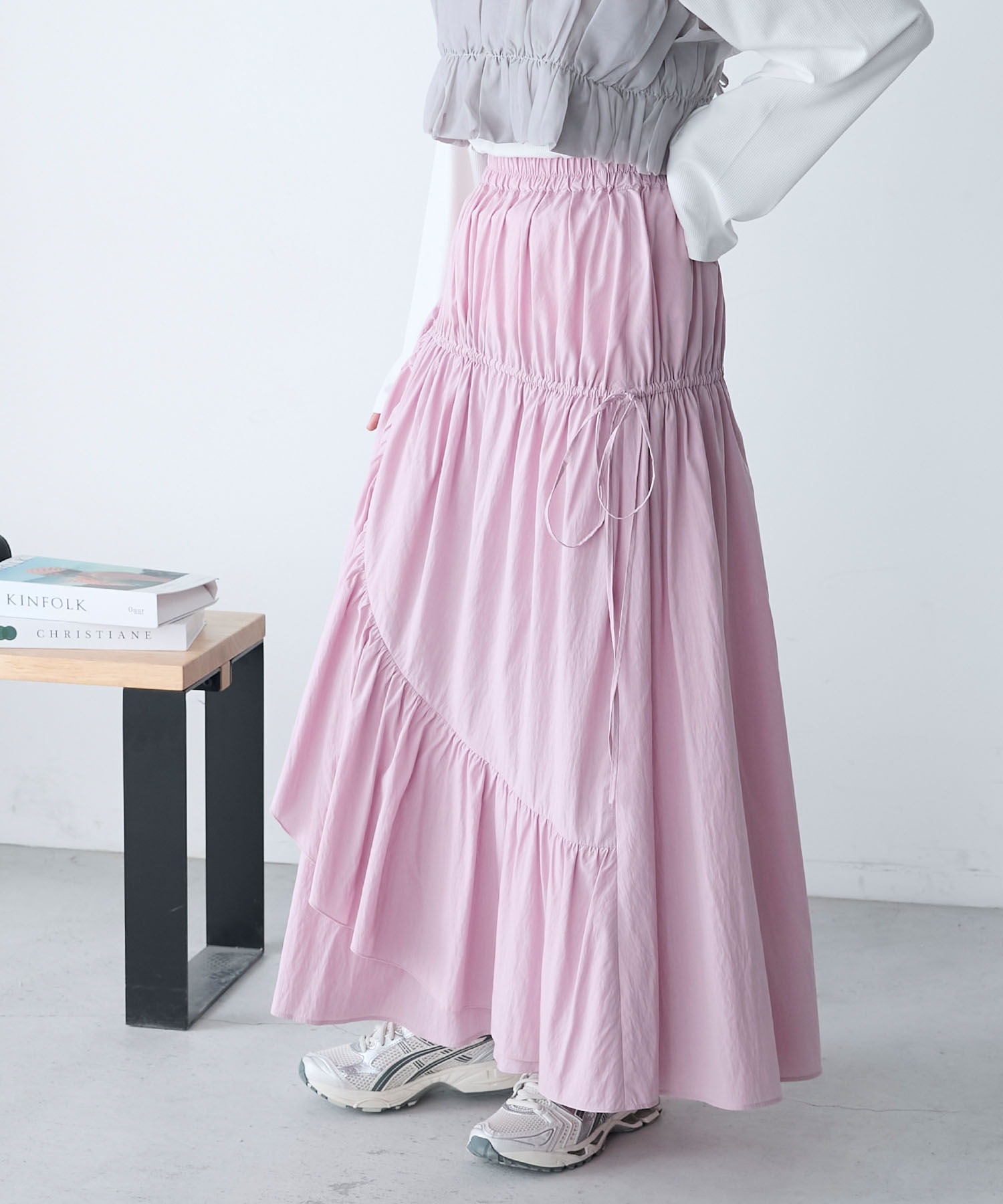 forksy.】ドロストアシンメトリーフリルスカート forksy.│MONO-MART