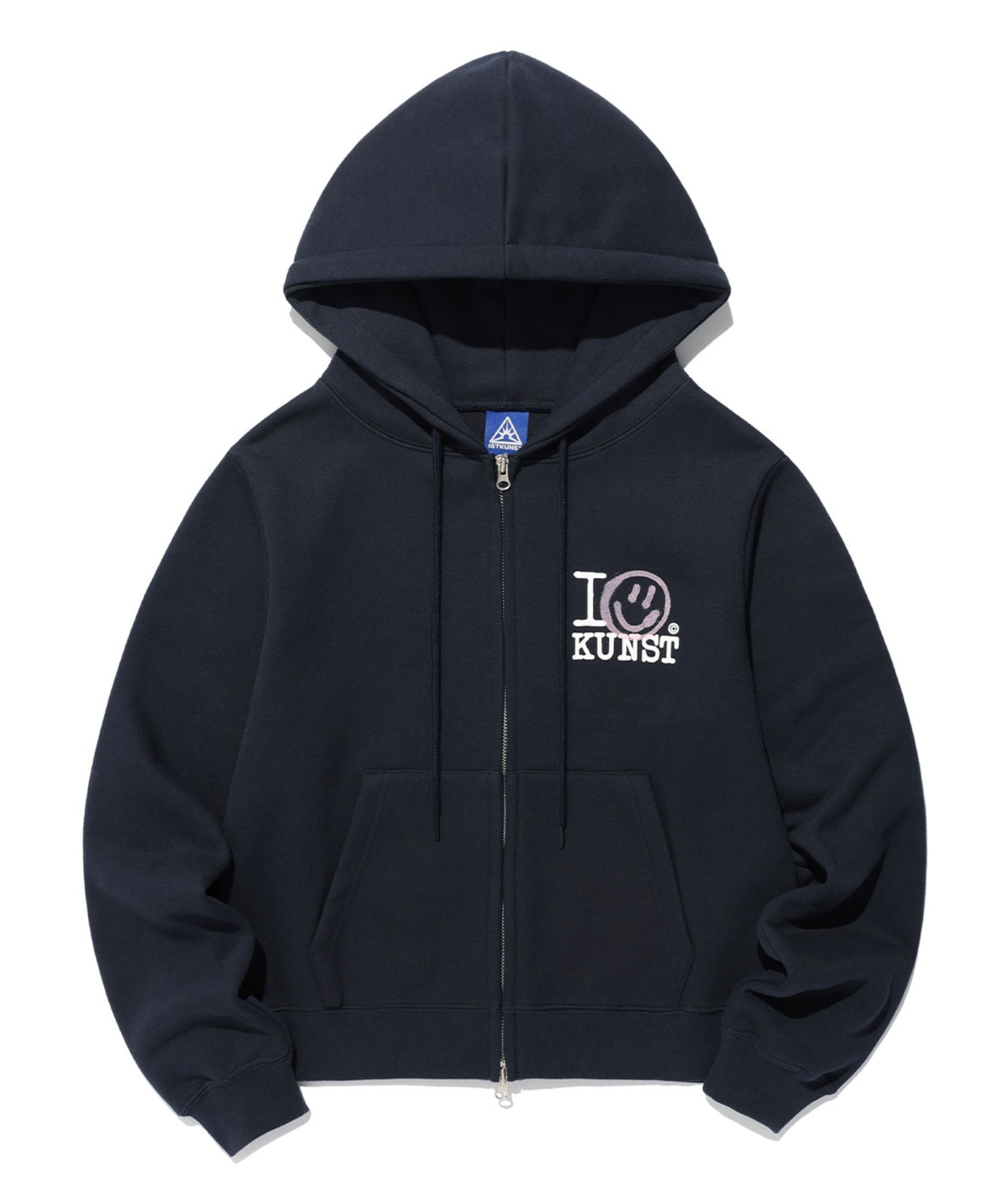 A'GEM/9 × .kom 『ISTKUNST/イストクンスト』I SMILEY KUNST CROP HOOD