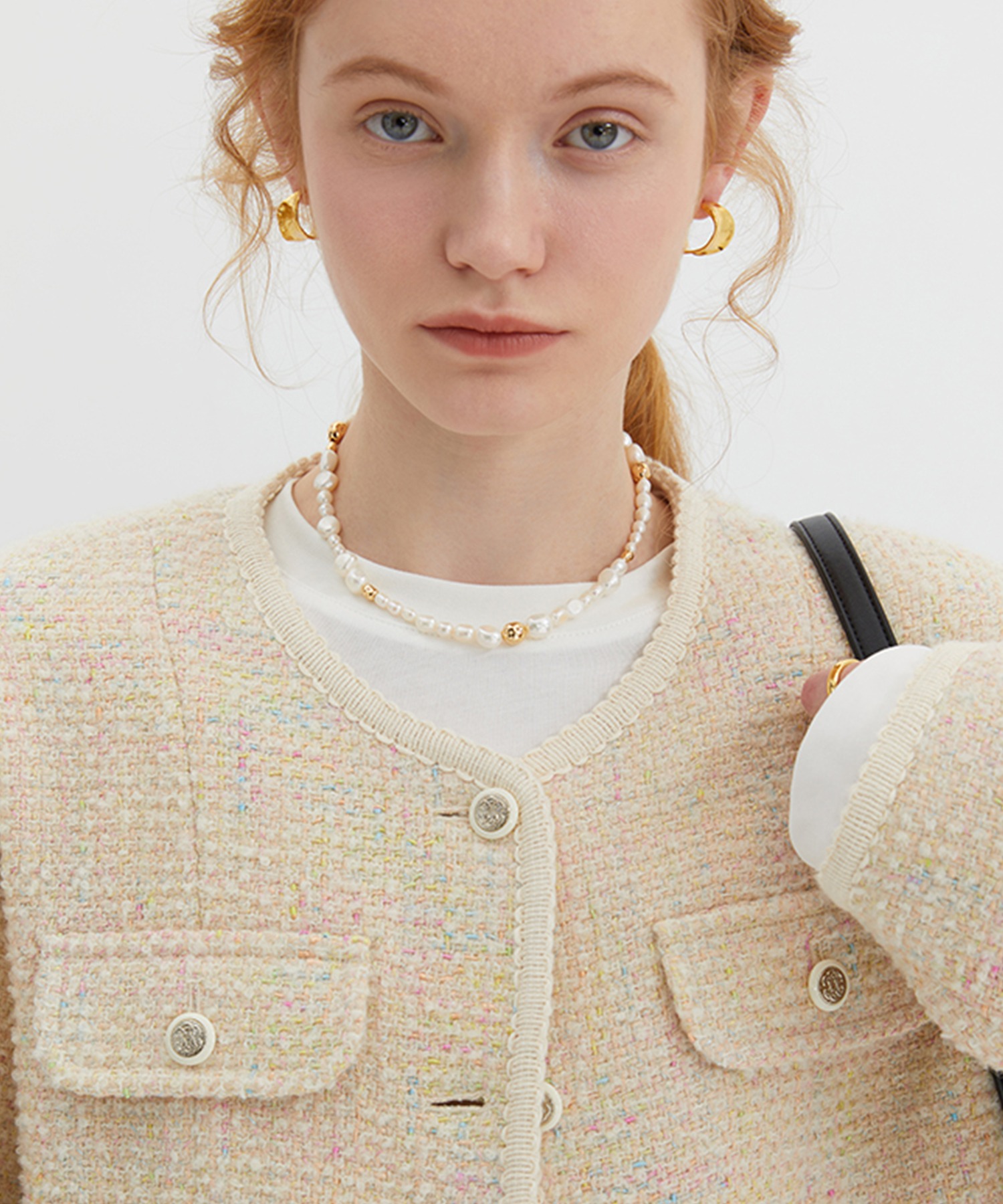 ミックスカラーパイピングツイードジャケット FC23W015【Fano Studios