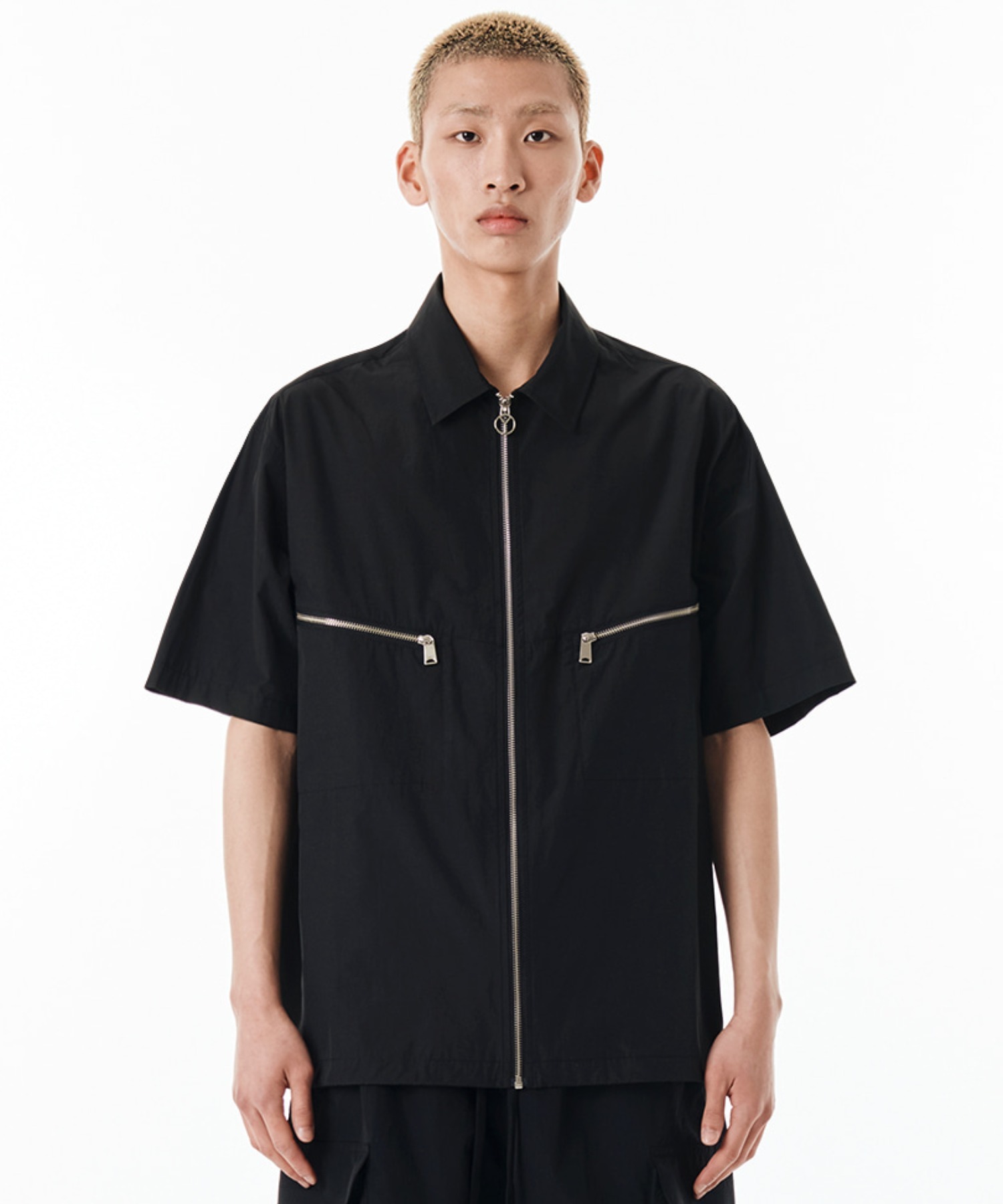 OY/オーワイ』 V ZIPPER POCKETS HALF SHIRTS/ZIPライン ポケット 半袖